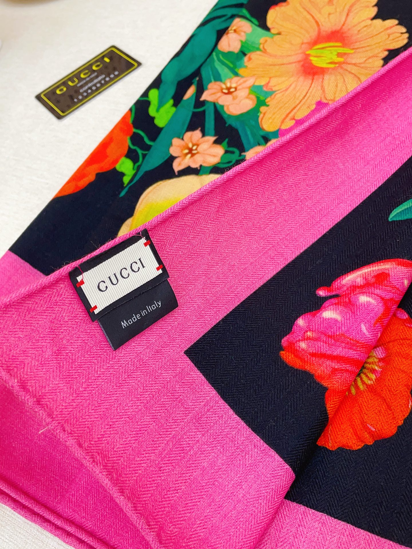 ✨✨【双面同色 丝毛款】大G【丛林花朵🌺140】羊绒方巾‼️抢‼️VIP推荐 ‼️👍下手一定要快【高端 