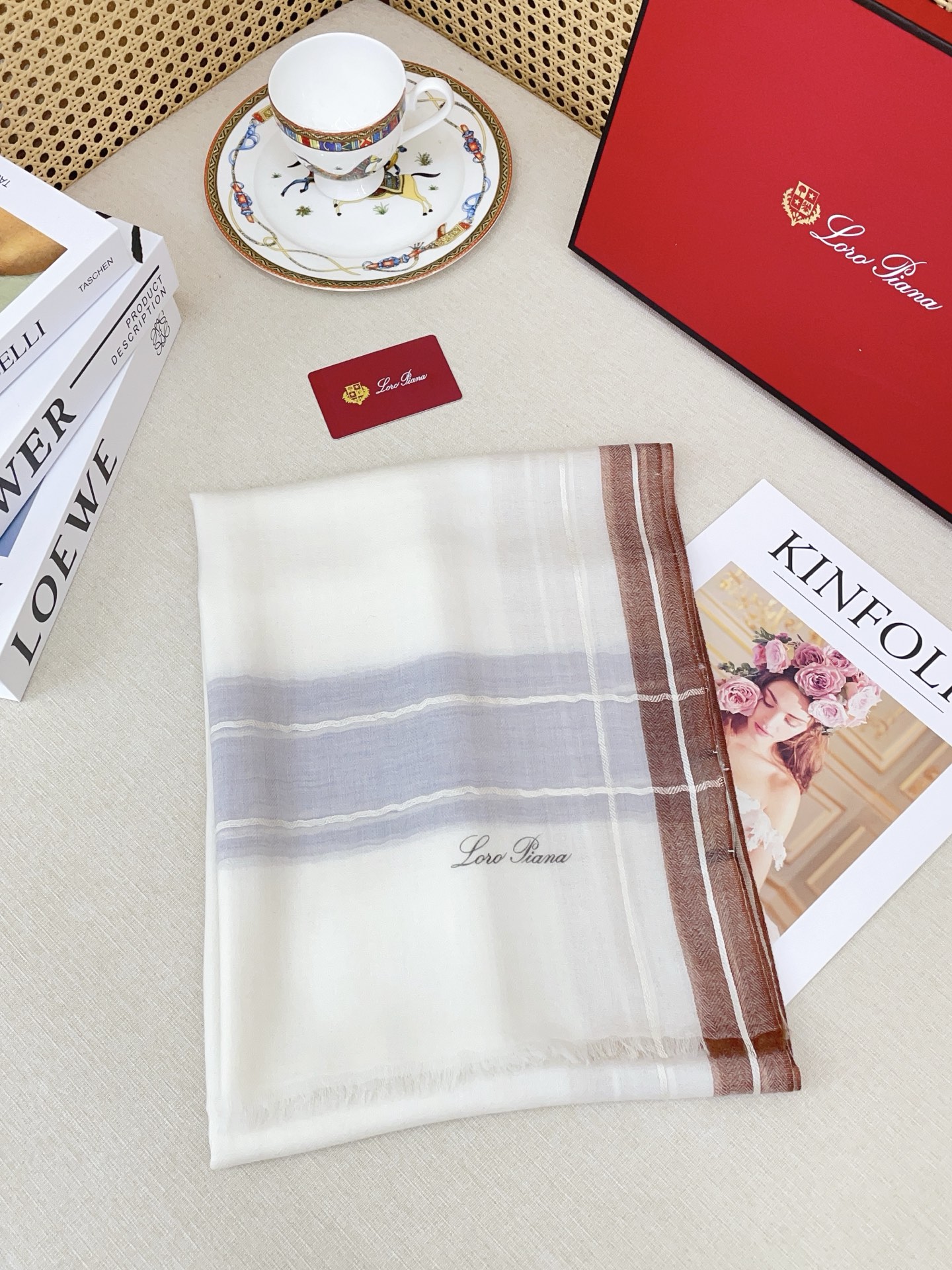 ✨✨【LP格纹条边长巾】‼️♨️高尖端产物⚠️重磅呈现 ，绝无仅有 史无前例 100%纯山羊绒 手感好到