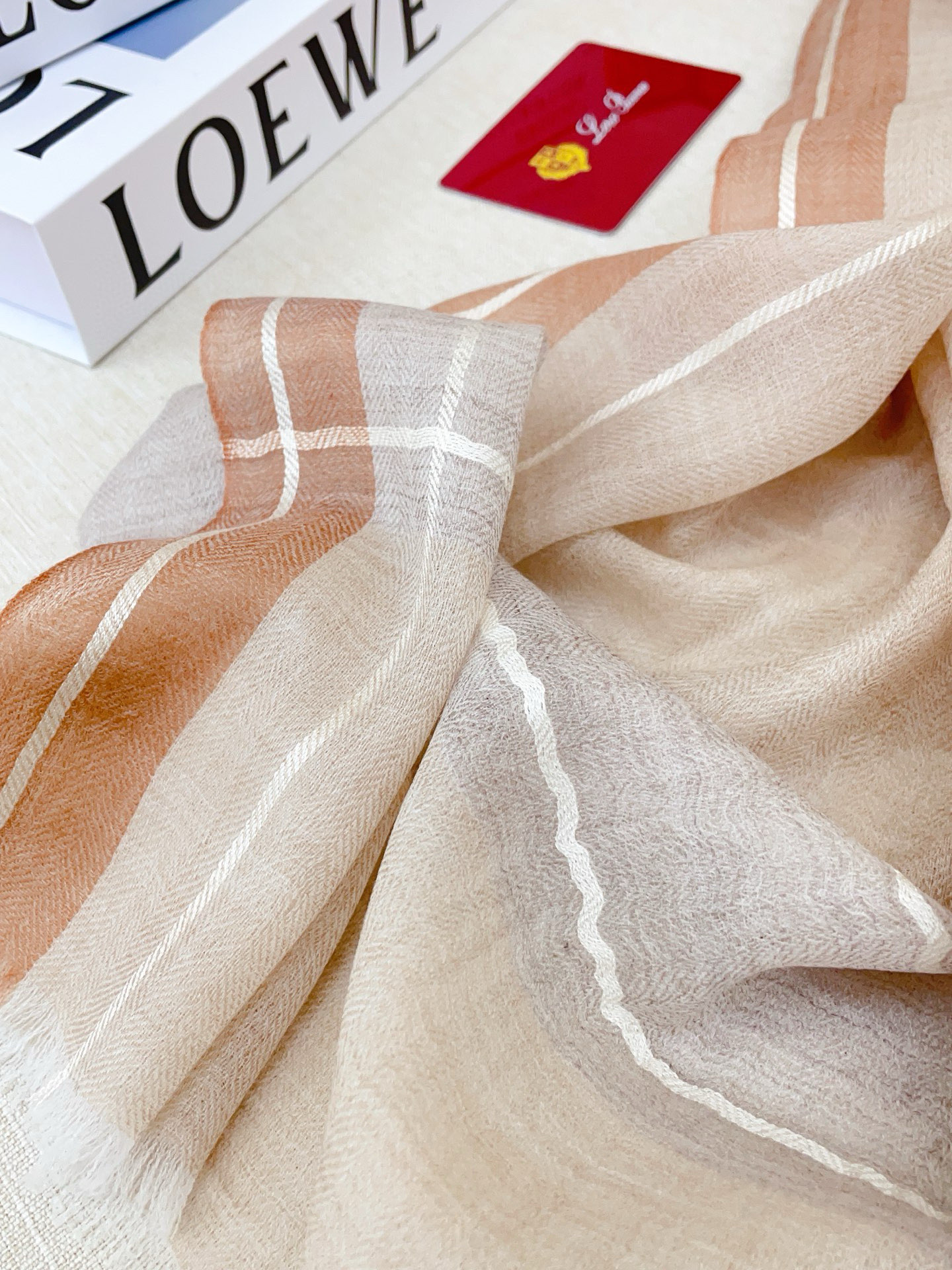 ✨✨【LP格纹条边长巾】‼️♨️高尖端产物⚠️重磅呈现 ，绝无仅有 史无前例 100%纯山羊绒 手感好到