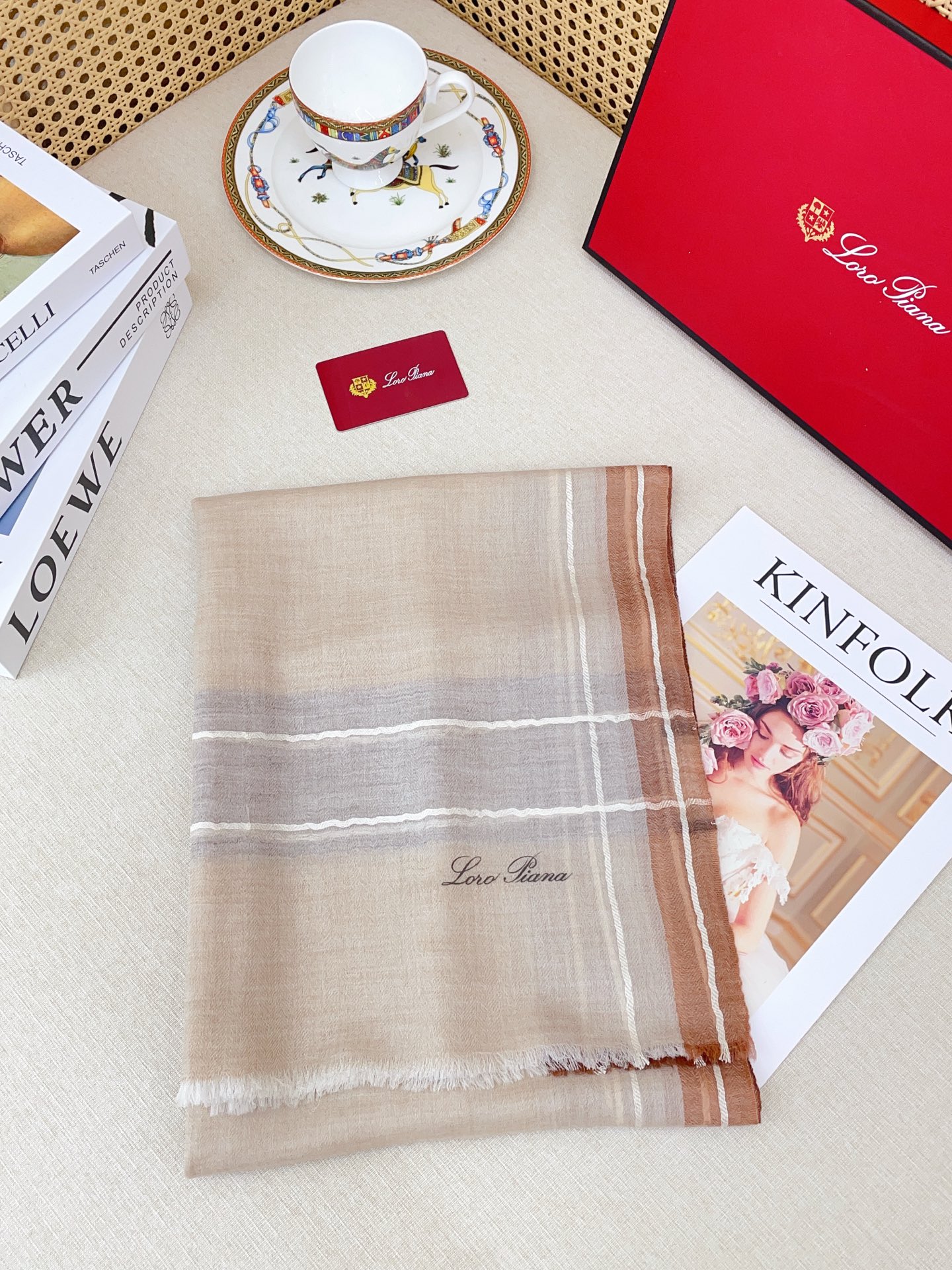 ✨✨【LP格纹条边长巾】‼️♨️高尖端产物⚠️重磅呈现 ，绝无仅有 史无前例 100%纯山羊绒 手感好到