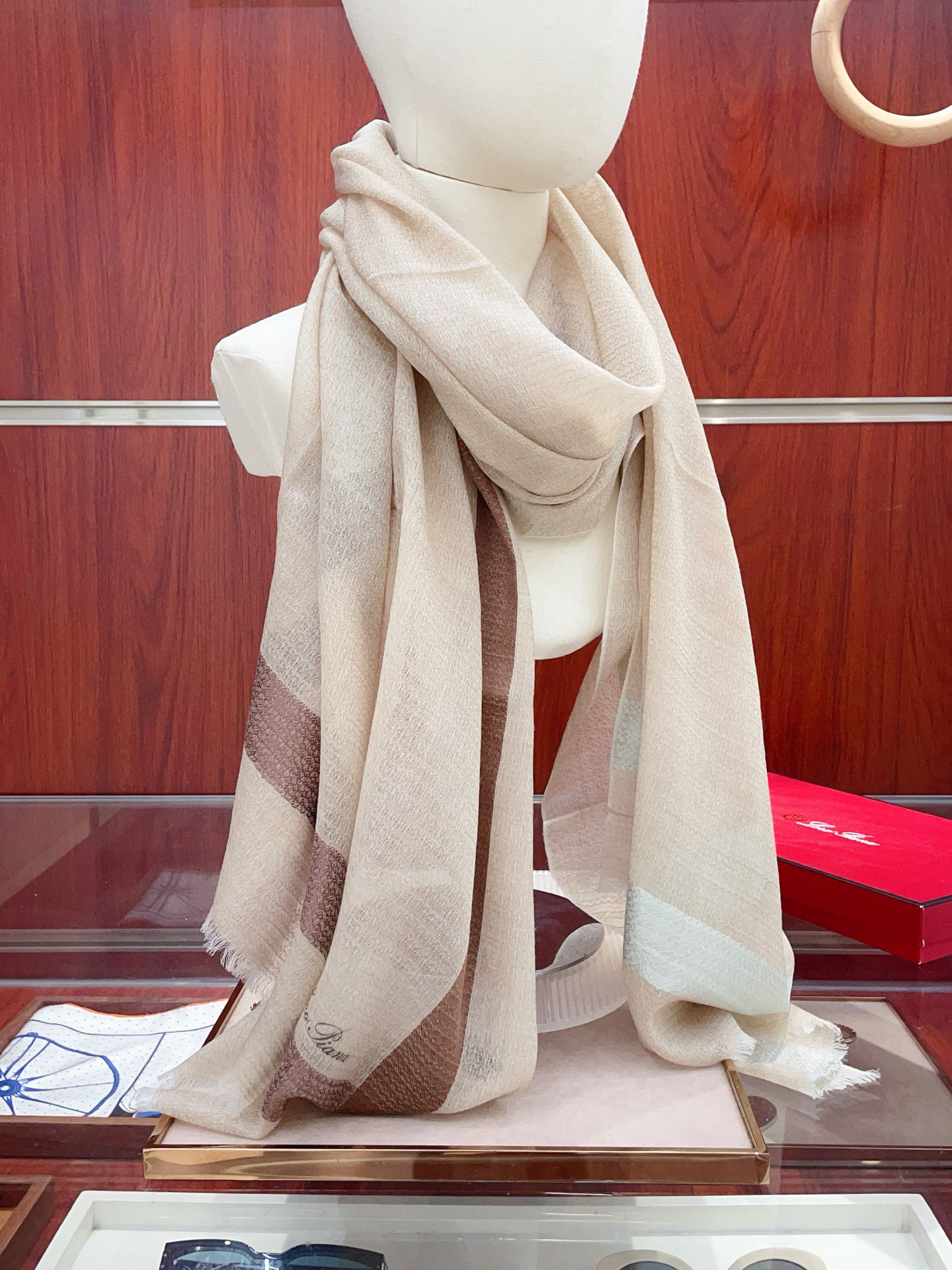 ✨✨【LP格纹波浪长巾】‼️♨️高尖端产物⚠️重磅呈现 ，绝无仅有 史无前例 100%纯山羊绒 手感好到