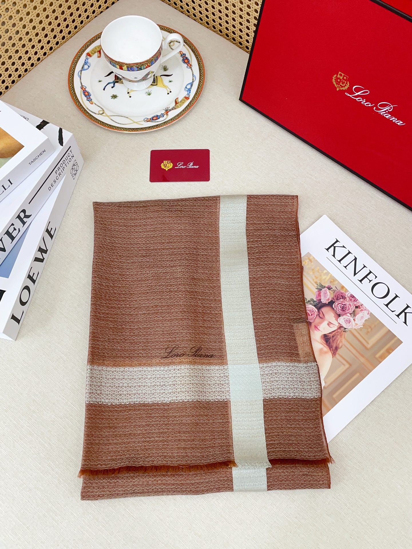 ✨✨【LP格纹波浪长巾】‼️♨️高尖端产物⚠️重磅呈现 ，绝无仅有 史无前例 100%纯山羊绒 手感好到