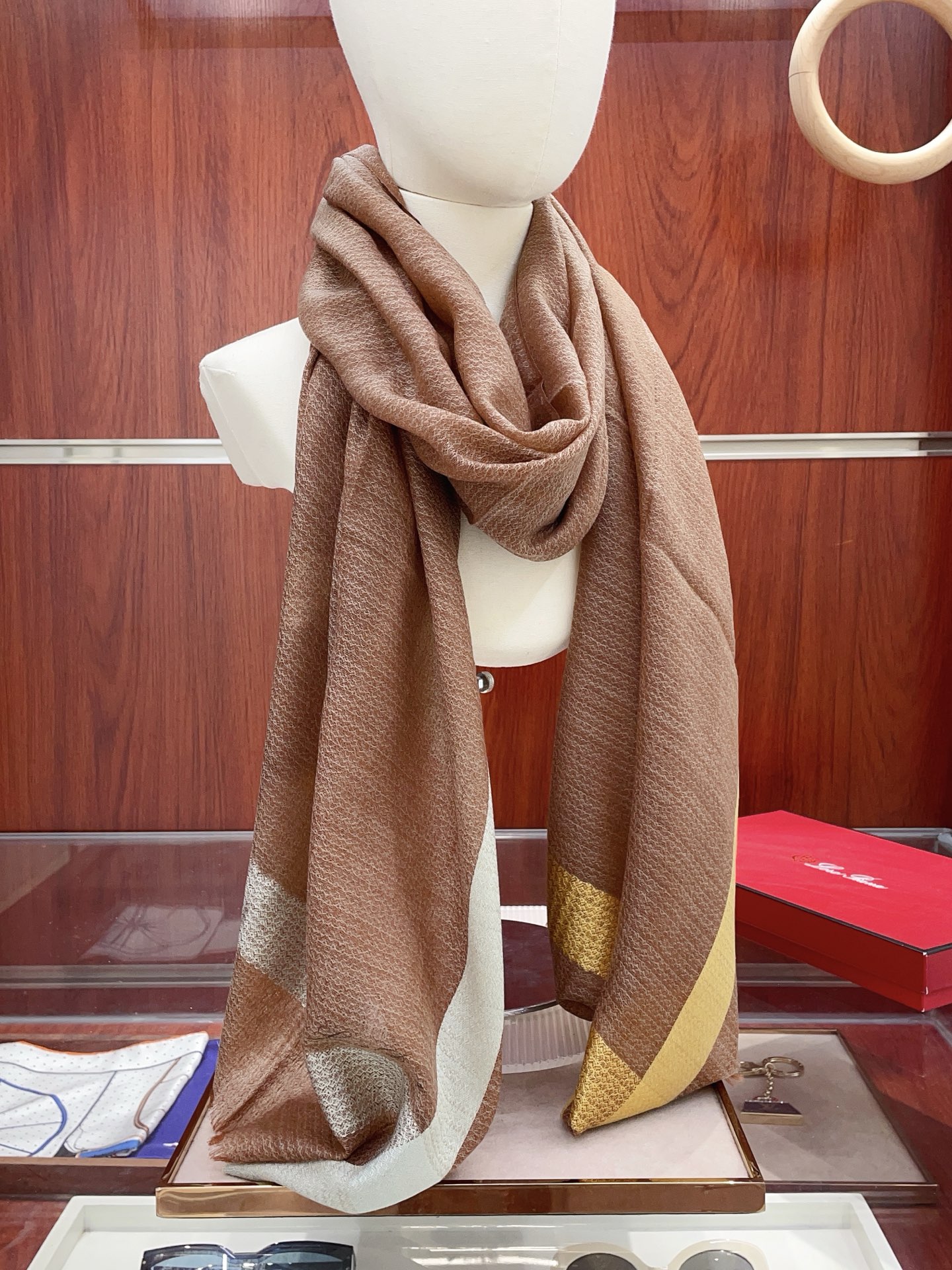 ✨✨【LP格纹波浪长巾】‼️♨️高尖端产物⚠️重磅呈现 ，绝无仅有 史无前例 100%纯山羊绒 手感好到