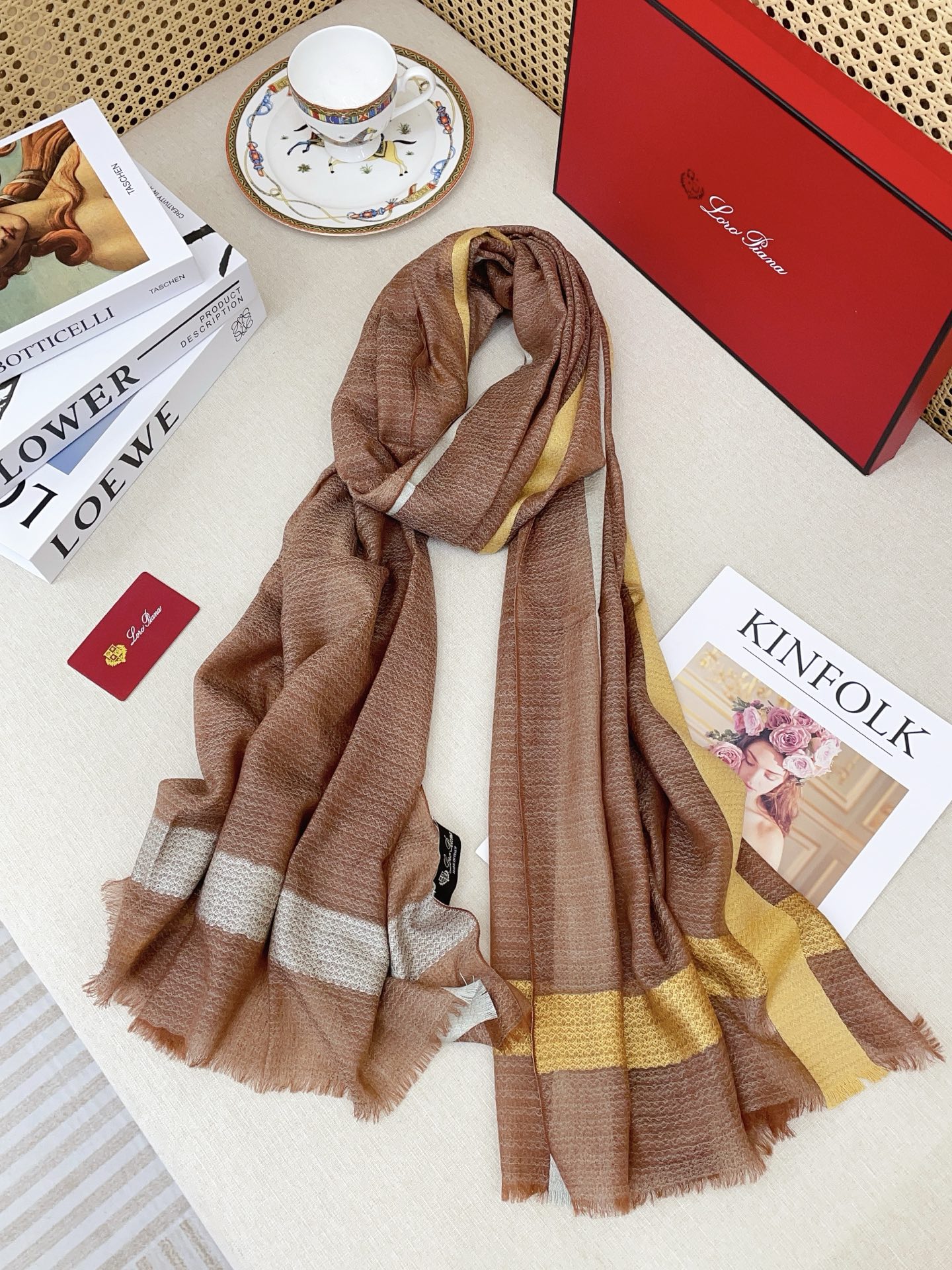 ✨✨【LP格纹波浪长巾】‼️♨️高尖端产物⚠️重磅呈现 ，绝无仅有 史无前例 100%纯山羊绒 手感好到