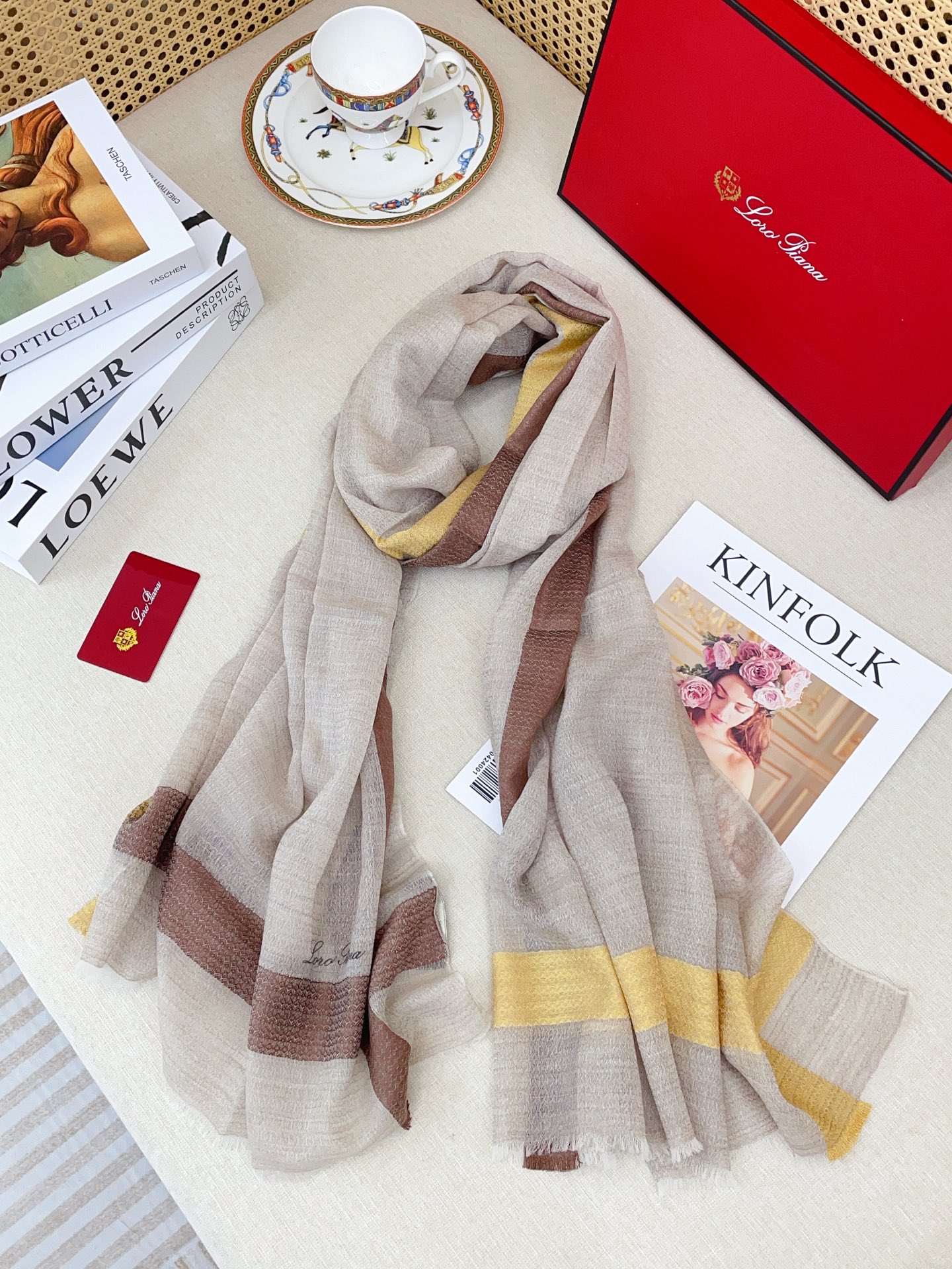 ✨✨【LP格纹波浪长巾】‼️♨️高尖端产物⚠️重磅呈现 ，绝无仅有 史无前例 100%纯山羊绒 手感好到