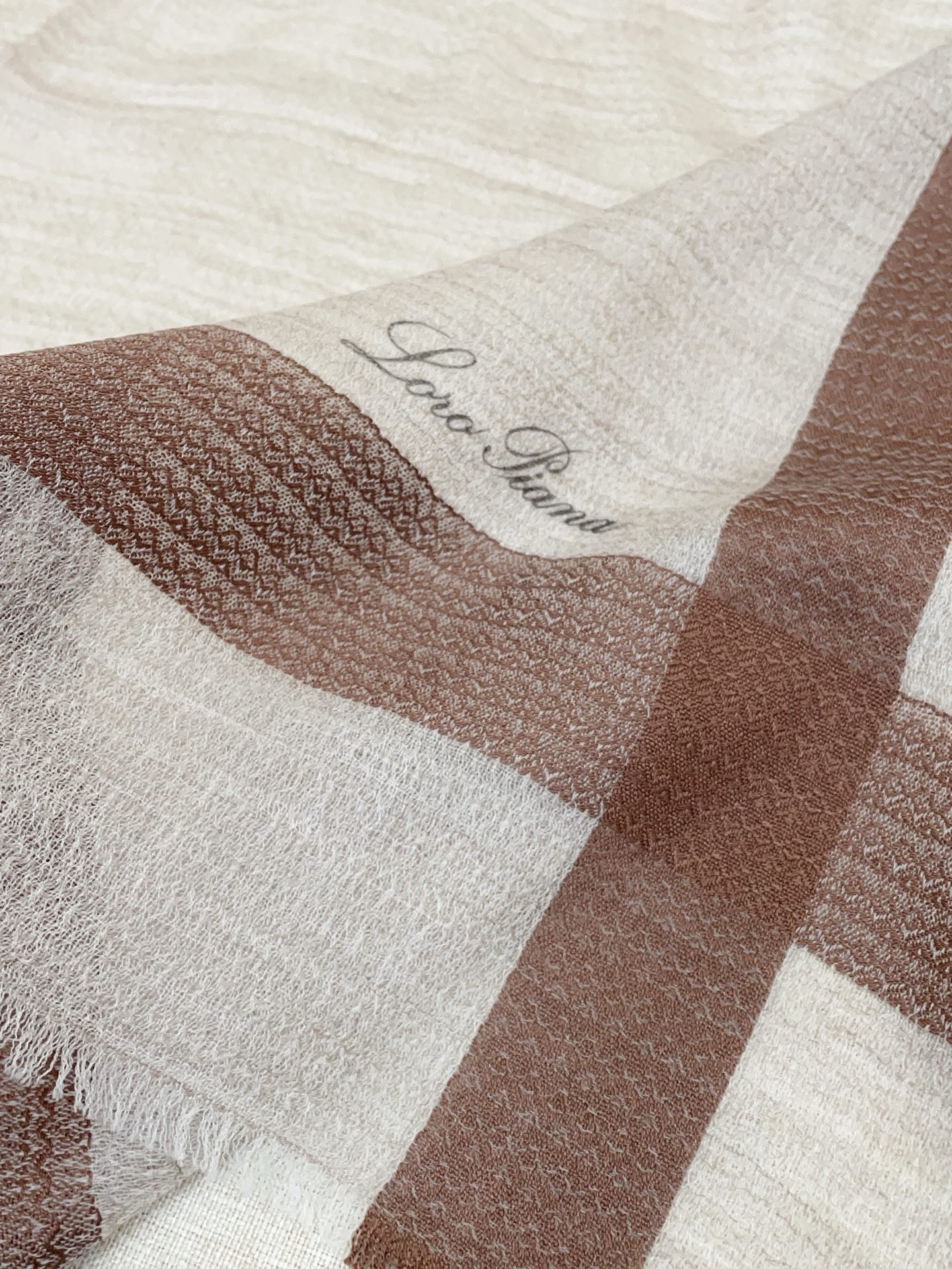 ✨✨【LP格纹波浪长巾】‼️♨️高尖端产物⚠️重磅呈现 ，绝无仅有 史无前例 100%纯山羊绒 手感好到