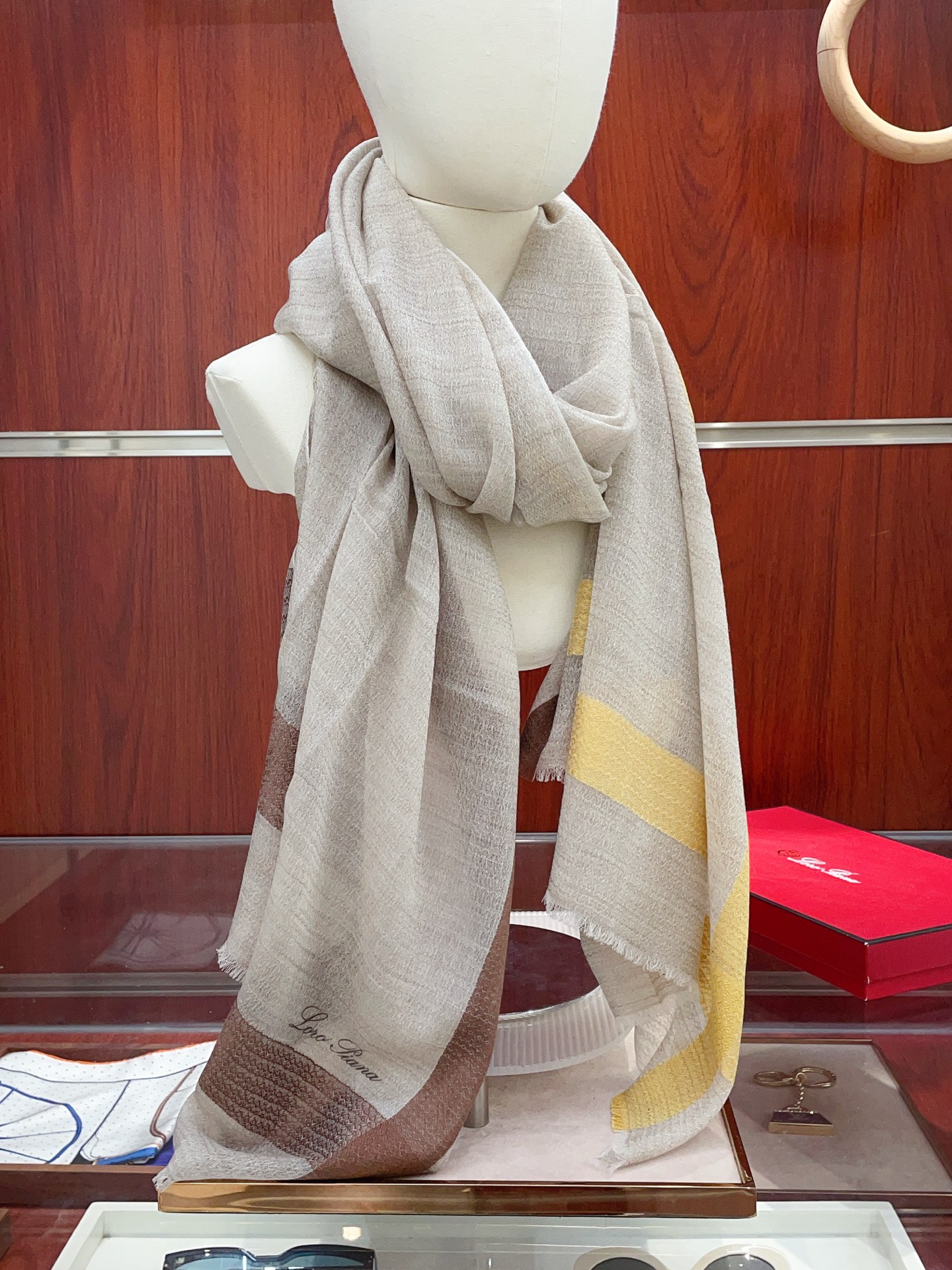 ✨✨【LP格纹波浪长巾】‼️♨️高尖端产物⚠️重磅呈现 ，绝无仅有 史无前例 100%纯山羊绒 手感好到