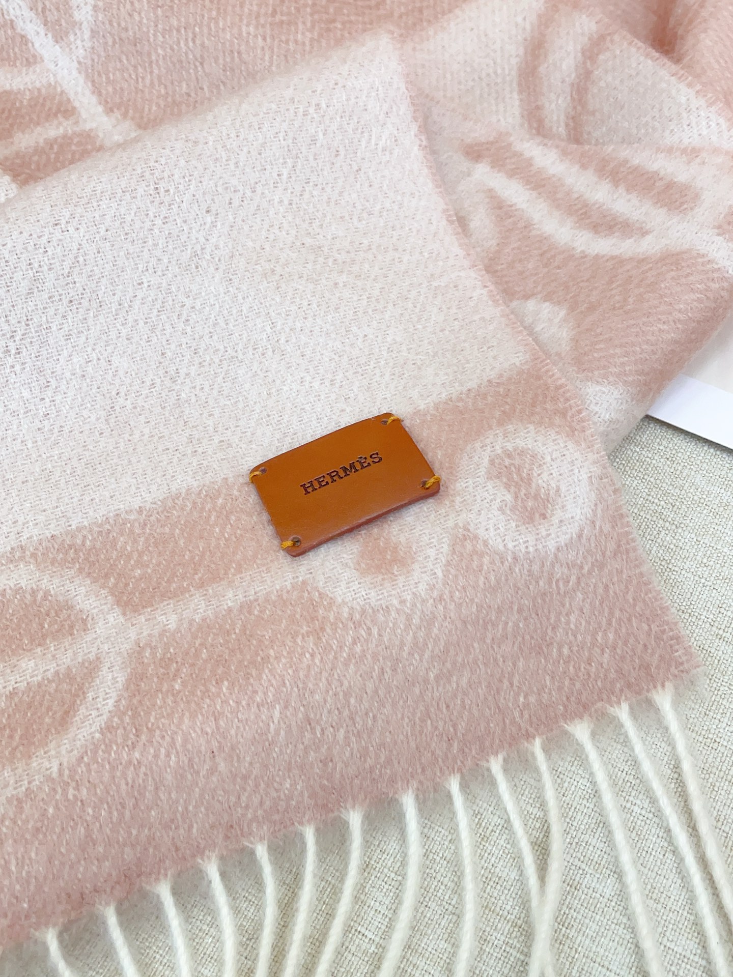 ✨✨【全羊绒款】H家新款【真皮LOGO】羊绒长巾‼️美翻了[流泪]御用殿堂级极品‼️男女同款 进口纯羊绒