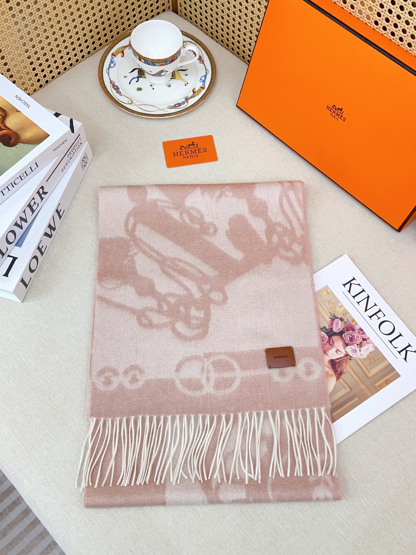 ✨✨【全羊绒款】H家新款【真皮LOGO】羊绒长巾‼️美翻了[流泪]御用殿堂级极品‼️男女同款 进口纯羊绒