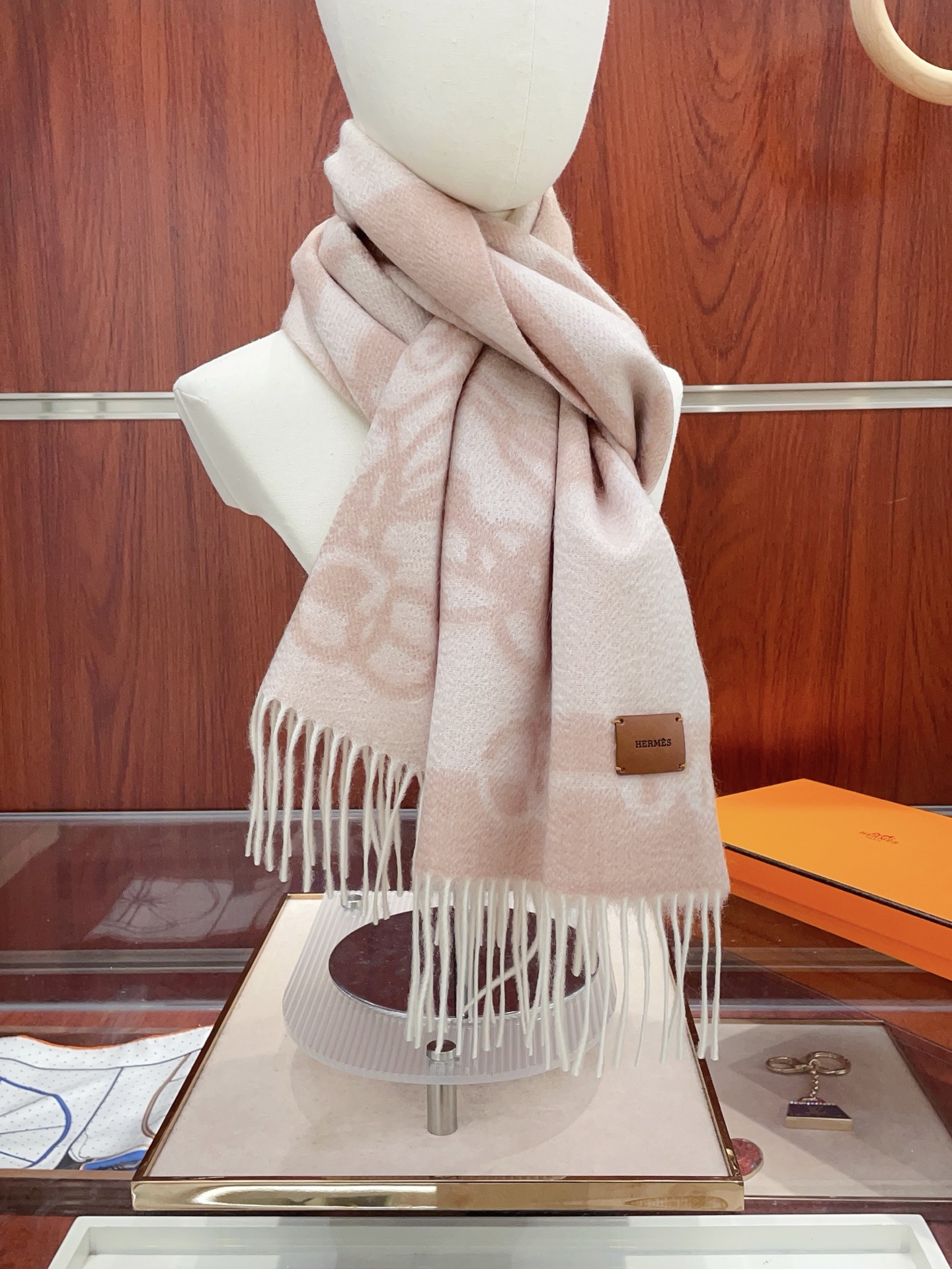 ✨✨【全羊绒款】H家新款【真皮LOGO】羊绒长巾‼️美翻了[流泪]御用殿堂级极品‼️男女同款 进口纯羊绒