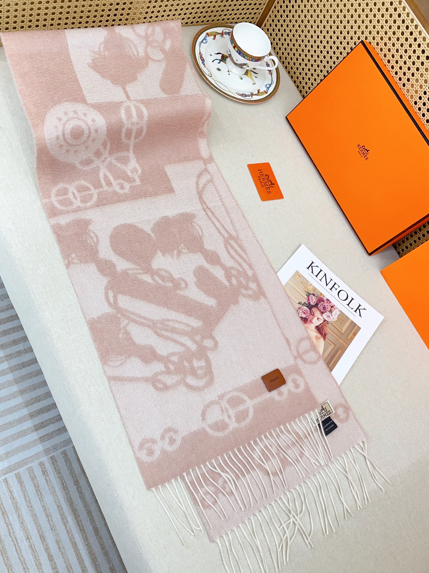 ✨✨【全羊绒款】H家新款【真皮LOGO】羊绒长巾‼️美翻了[流泪]御用殿堂级极品‼️男女同款 进口纯羊绒