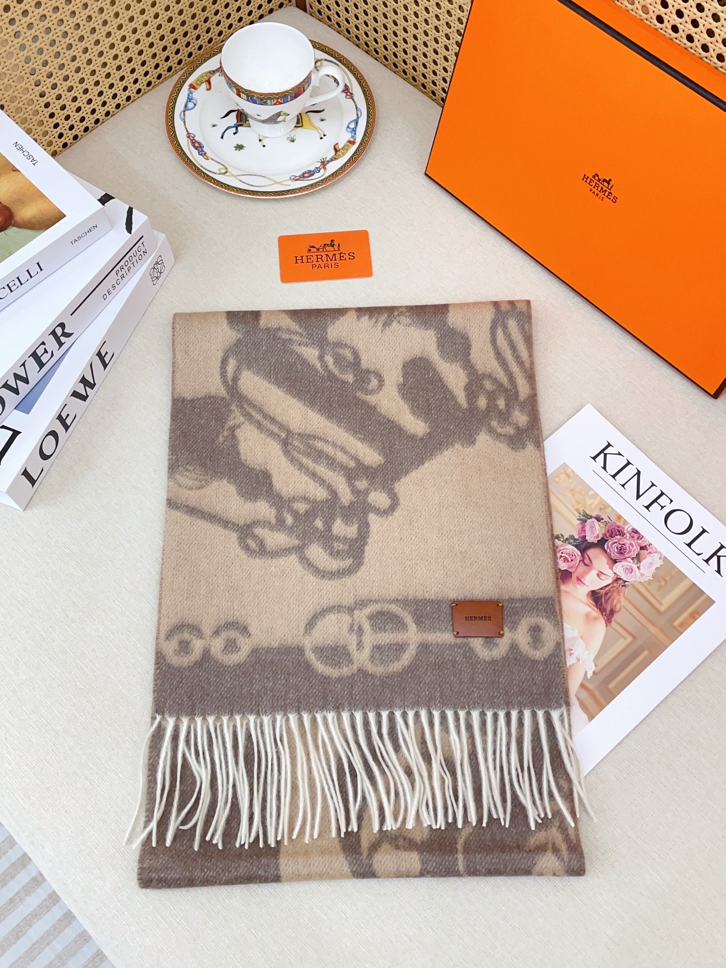 ✨✨【全羊绒款】H家新款【真皮LOGO】羊绒长巾‼️美翻了[流泪]御用殿堂级极品‼️男女同款 进口纯羊绒