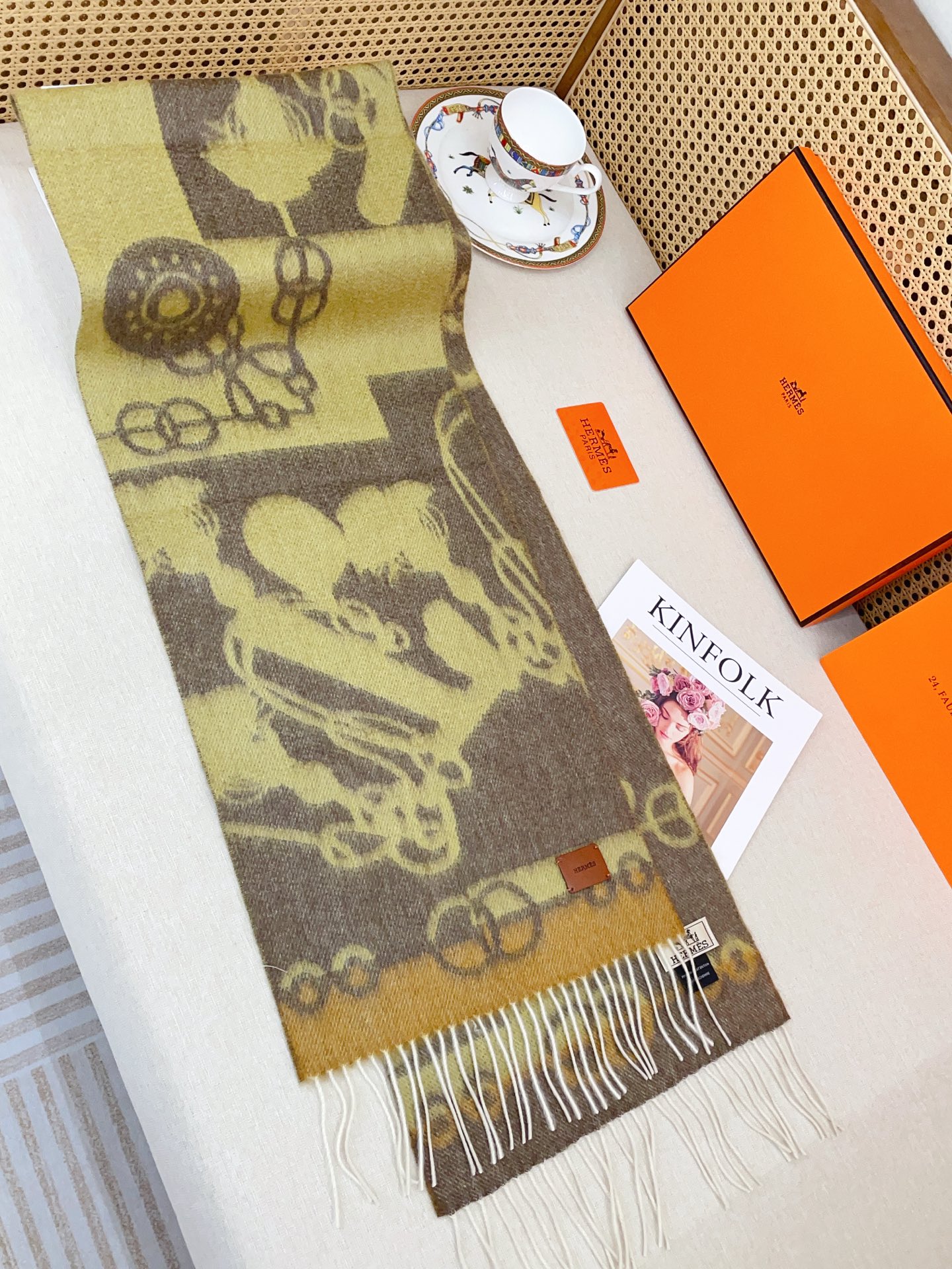 ✨✨【全羊绒款】H家新款【真皮LOGO】羊绒长巾‼️美翻了[流泪]御用殿堂级极品‼️男女同款 进口纯羊绒