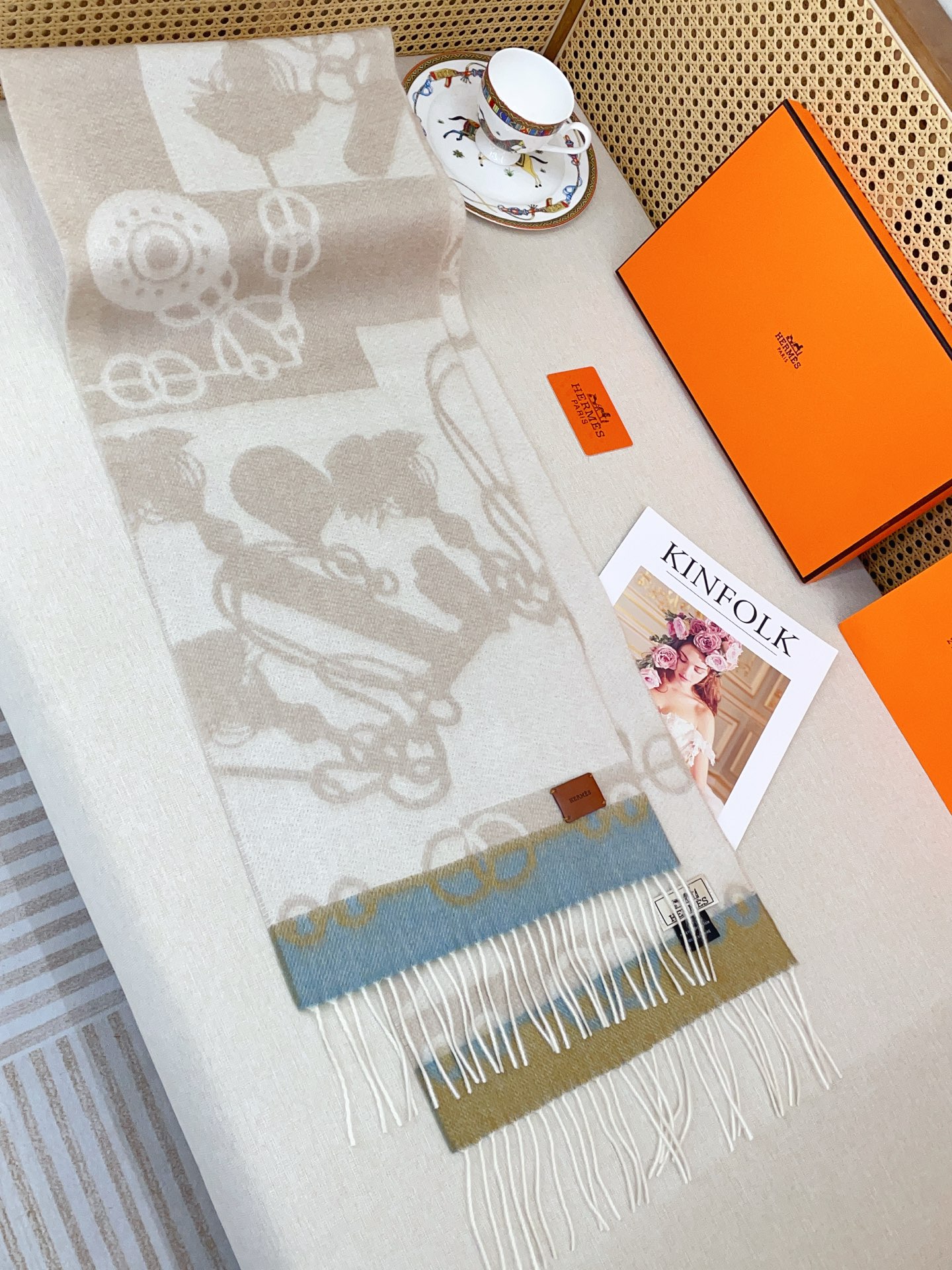 ✨✨【全羊绒款】H家新款【真皮LOGO】羊绒长巾‼️美翻了[流泪]御用殿堂级极品‼️男女同款 进口纯羊绒