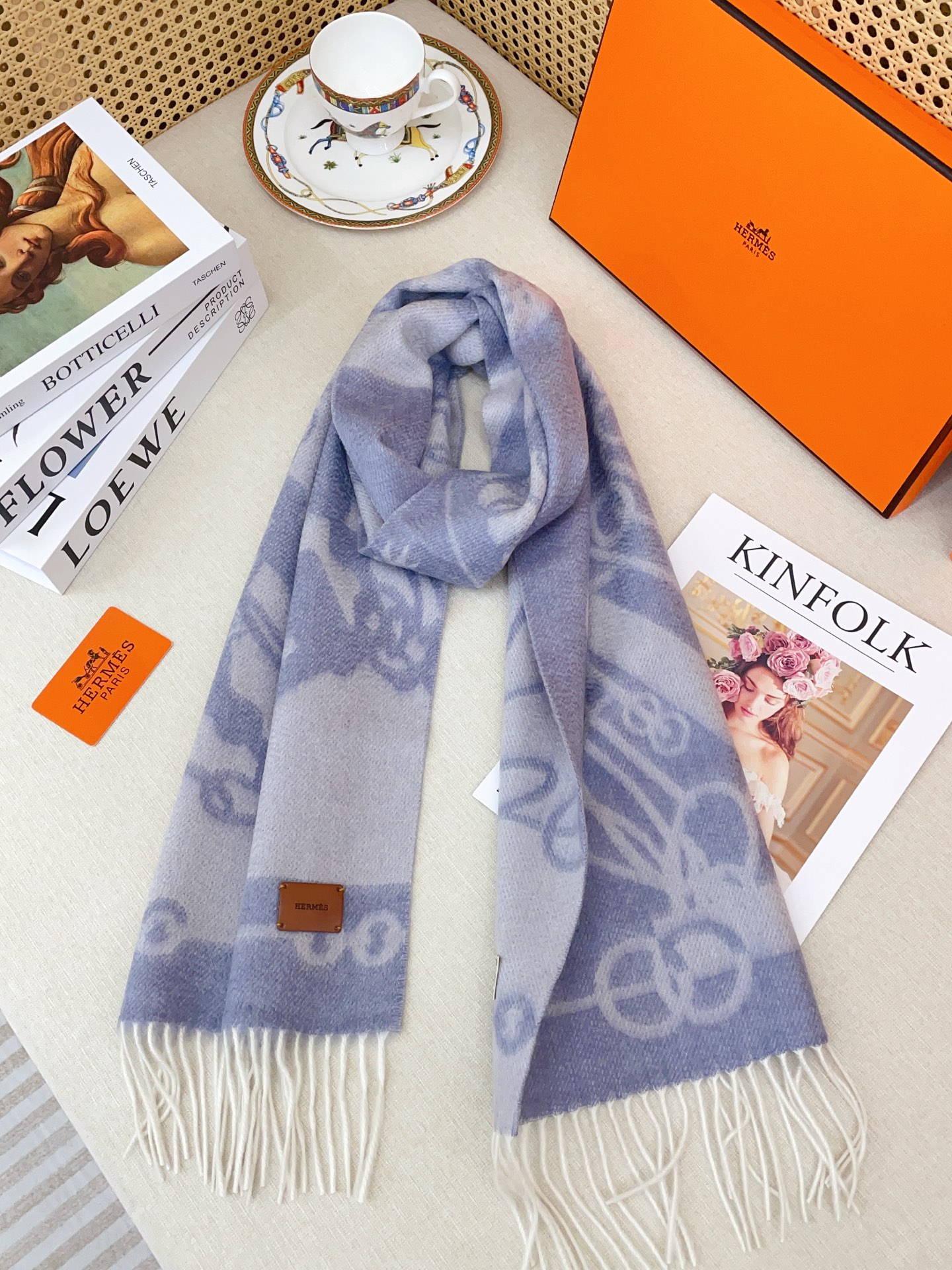 ✨✨【全羊绒款】H家新款【真皮LOGO】羊绒长巾‼️美翻了[流泪]御用殿堂级极品‼️男女同款 进口纯羊绒