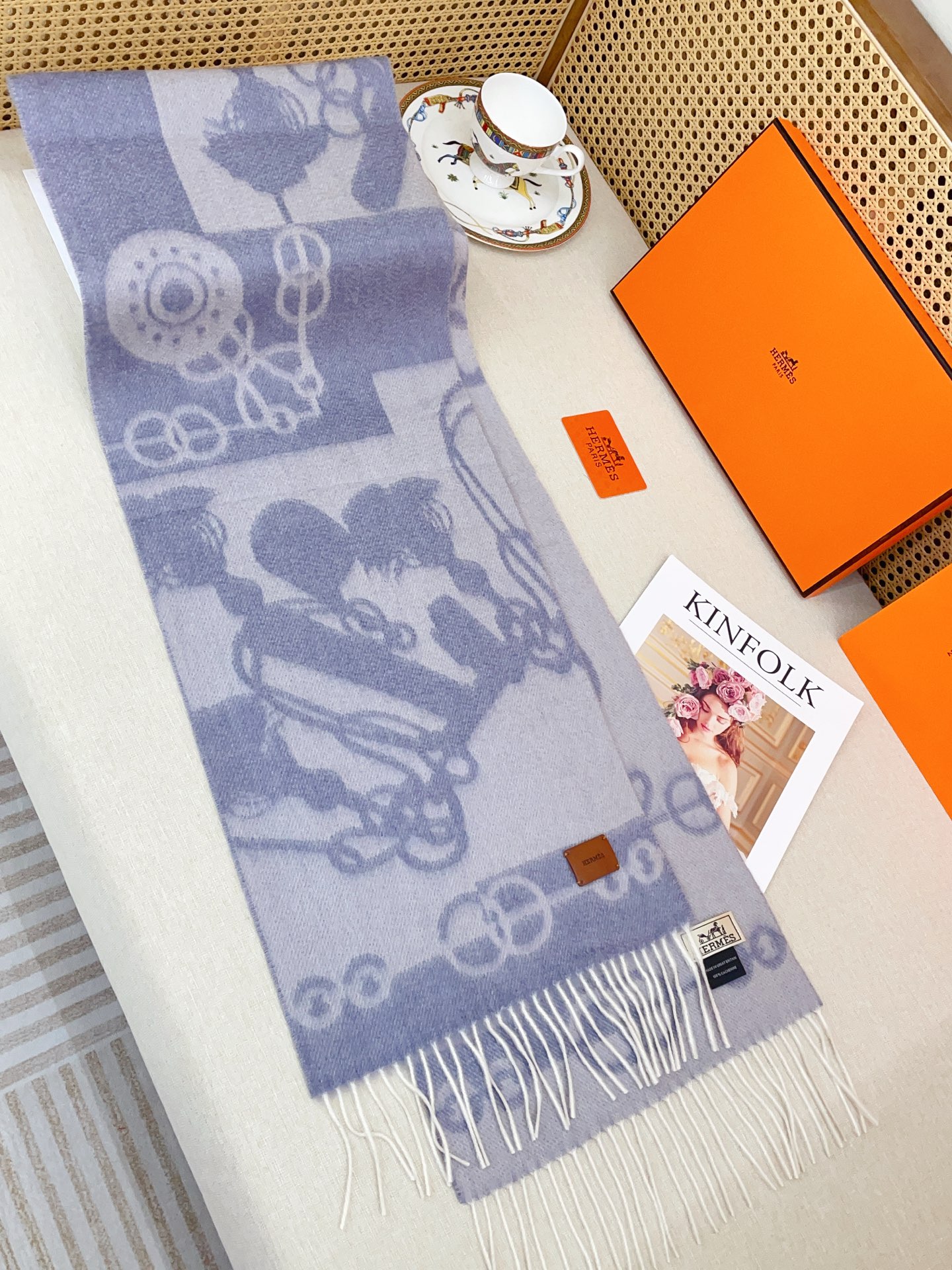 ✨✨【全羊绒款】H家新款【真皮LOGO】羊绒长巾‼️美翻了[流泪]御用殿堂级极品‼️男女同款 进口纯羊绒