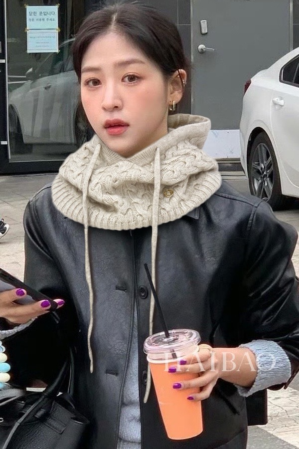 ✨✨LP独家牛货🐂【针织麻花连帽围脖】‼️是围脖，又是帽子，松紧带设计，纯羊绒非常舒适温暖，一次满足您多