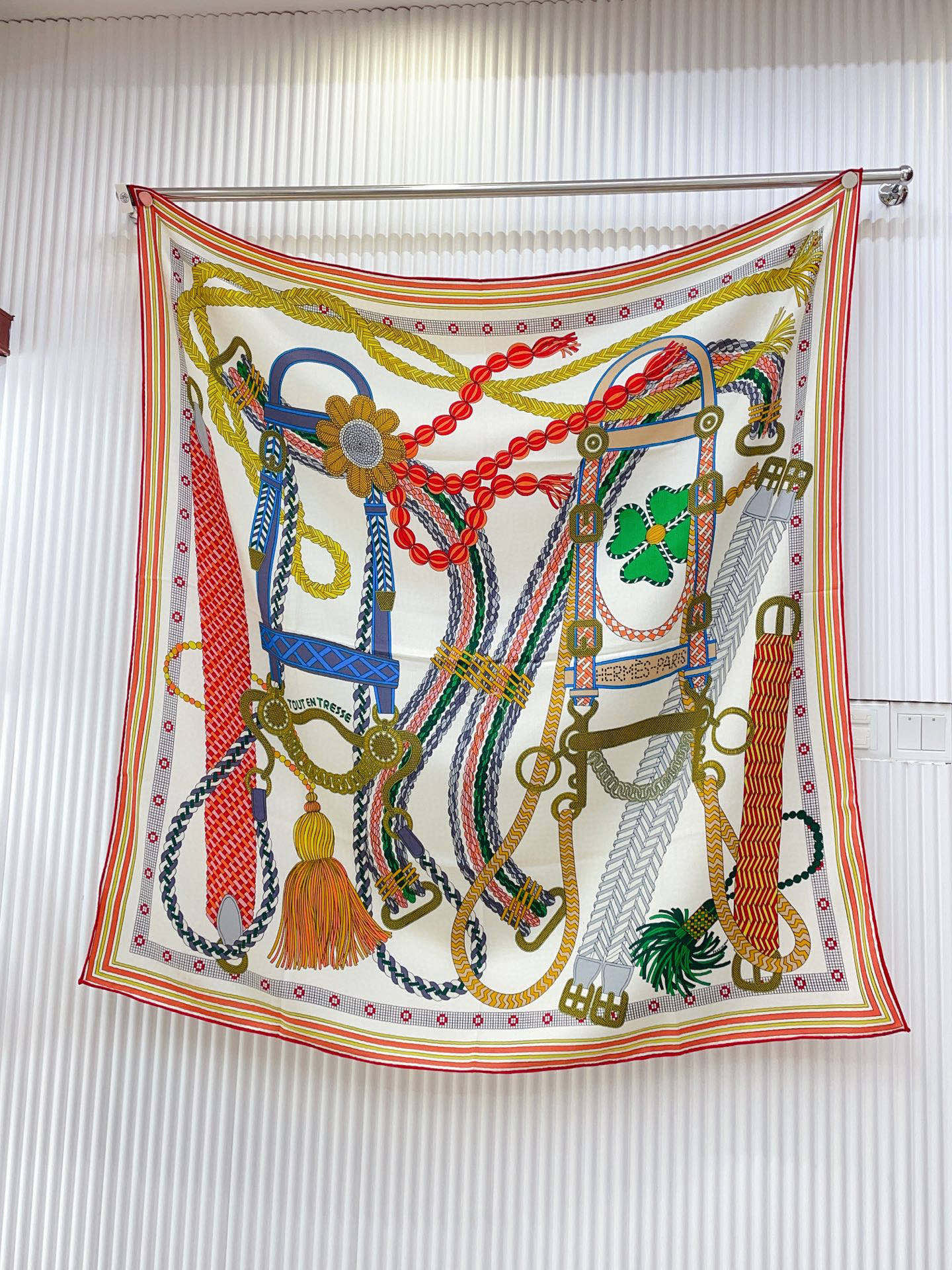 ✨✨【双面同色 丝毛款】H家羊绒新款 买了都说好看‼️推荐💕【编织鞍带 140】羊绒方巾‼️H家ZG爆款