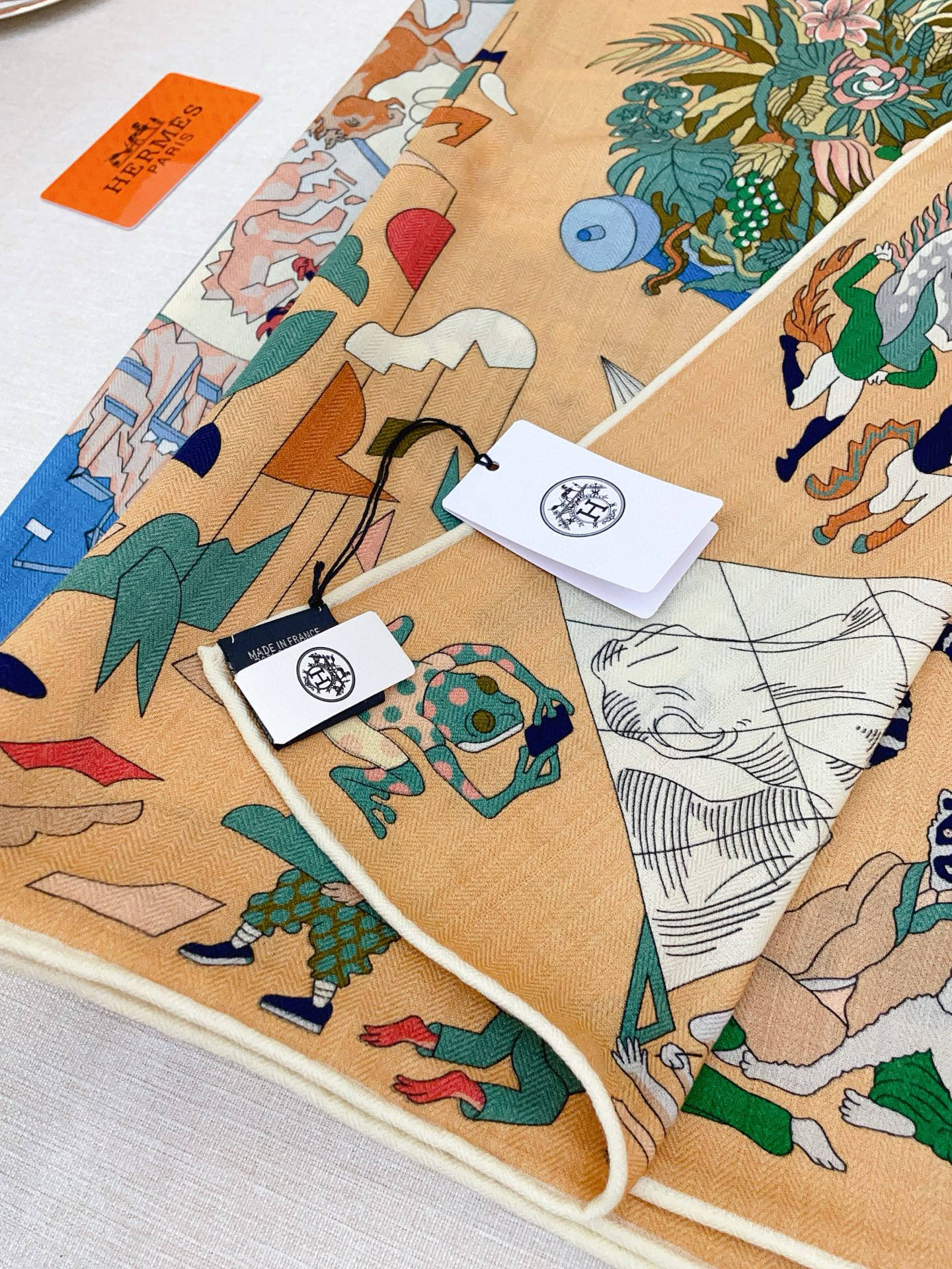 ✨✨【双面同色 丝毛款】H家羊绒新款 买了都说好看‼️推荐💕【马术学院 140】羊绒方巾‼️H家ZG爆款