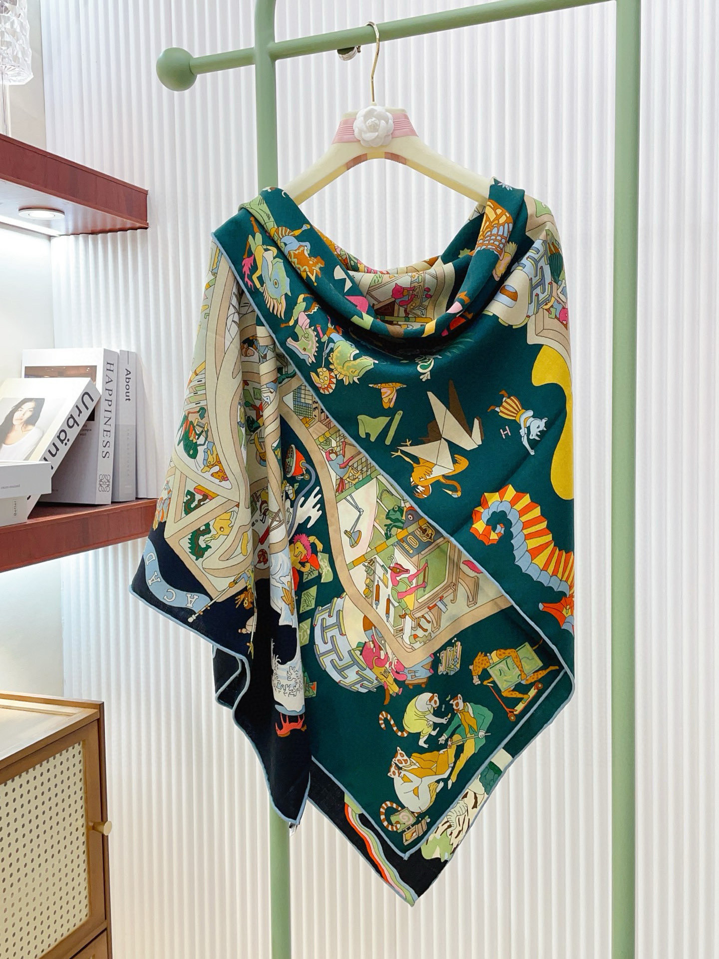 ✨✨【双面同色 丝毛款】H家羊绒新款 买了都说好看‼️推荐💕【马术学院 140】羊绒方巾‼️H家ZG爆款