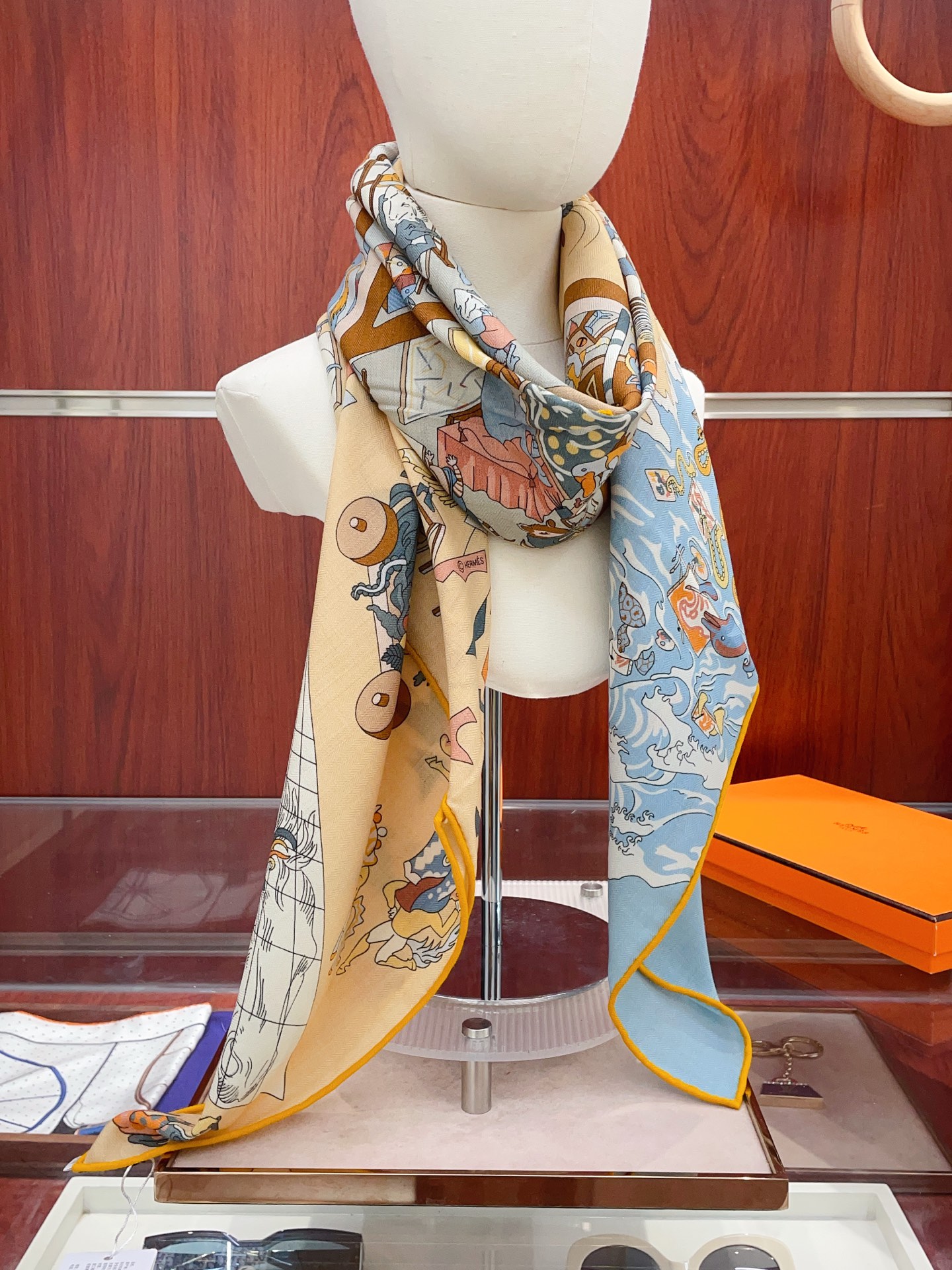 ✨✨【双面同色 丝毛款】H家羊绒新款 买了都说好看‼️推荐💕【马术学院 140】羊绒方巾‼️H家ZG爆款