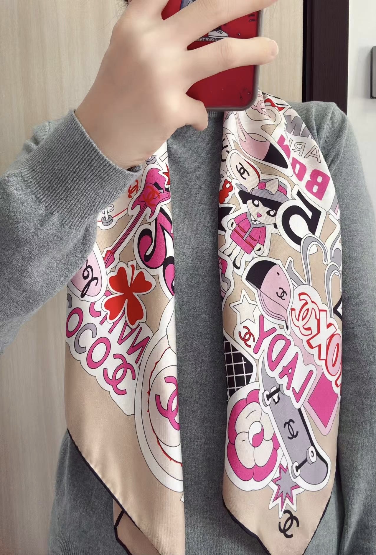 ✨✨【18姆米 双面同色】新款小香‼️美翻了[流泪]最新御用殿堂级极品‼️经典元素图案设计风格❗️美丽至