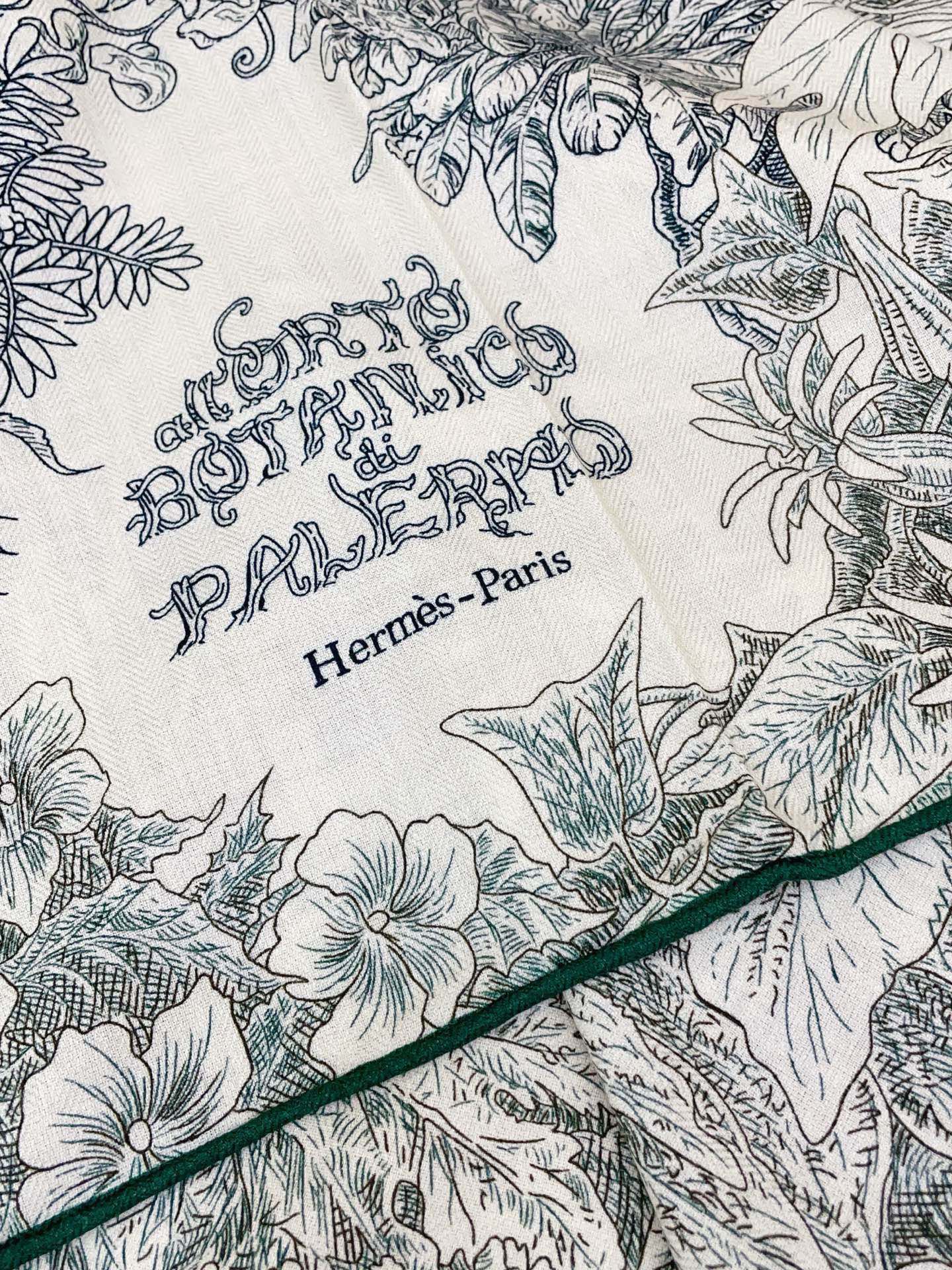 ✨✨【双面同色 丝毛款】H家羊绒新款 买了都说好看‼️推荐💕【巴勒莫植物园 140】羊绒方巾‼️H家ZG