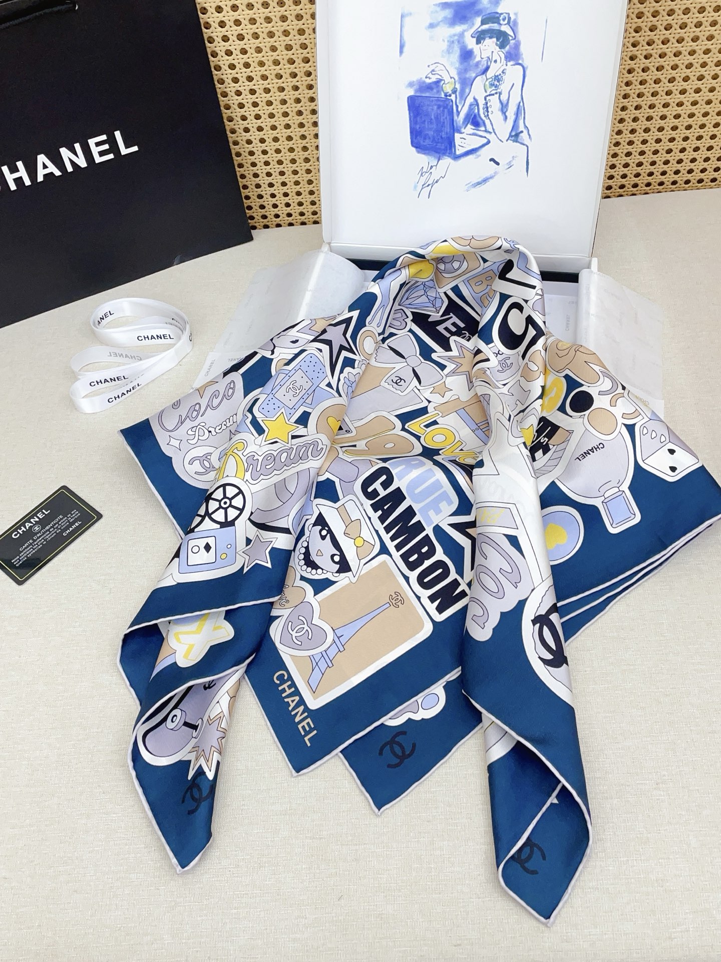 ✨✨【18姆米 双面同色】新款小香‼️美翻了[流泪]最新御用殿堂级极品‼️经典元素图案设计风格❗️美丽至