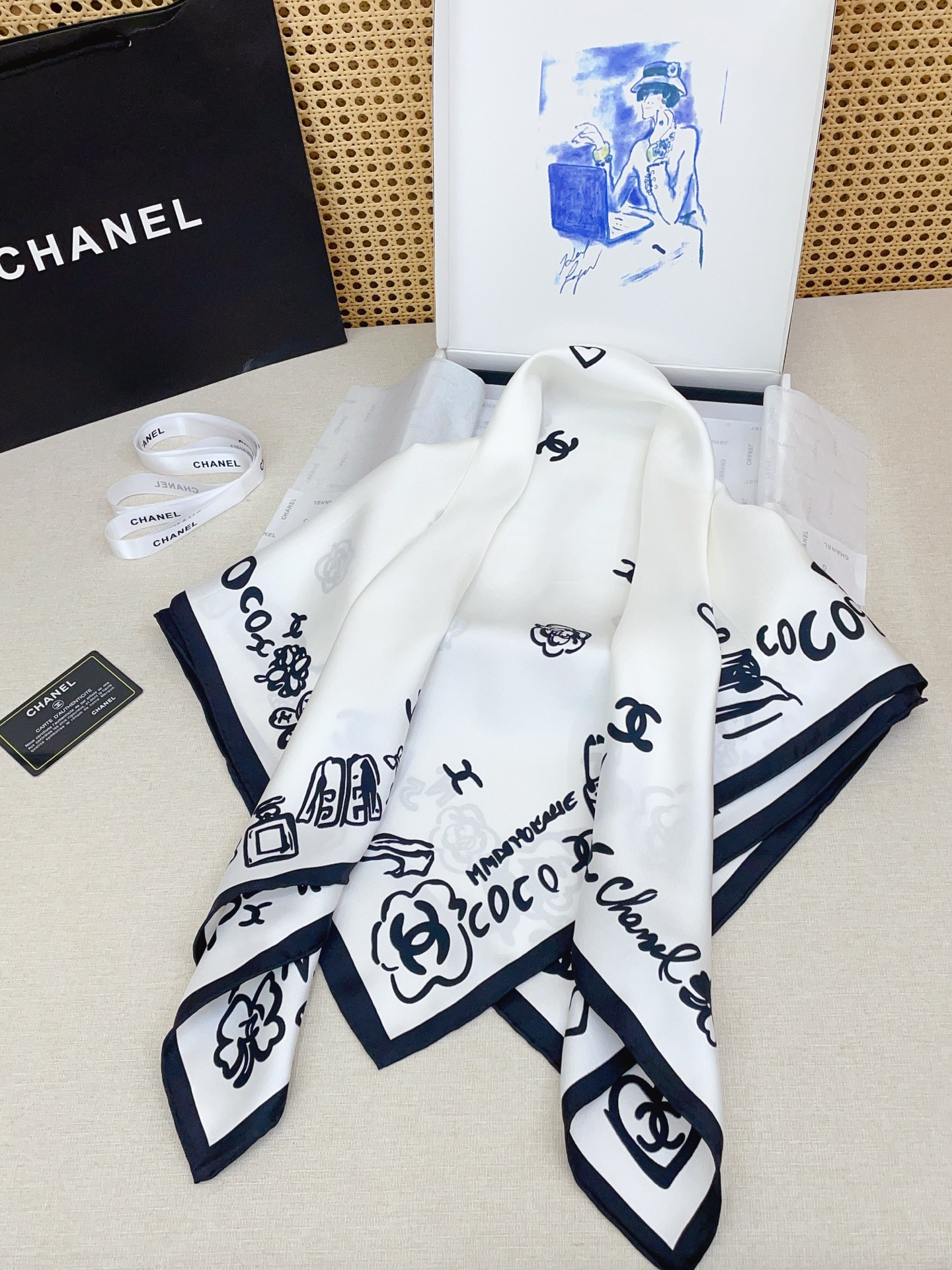 ✨✨【18姆米 双面同色】新款小香【产品组合】‼️美翻了[流泪]御用殿堂级极品‼️经典元素图案设计风格❗