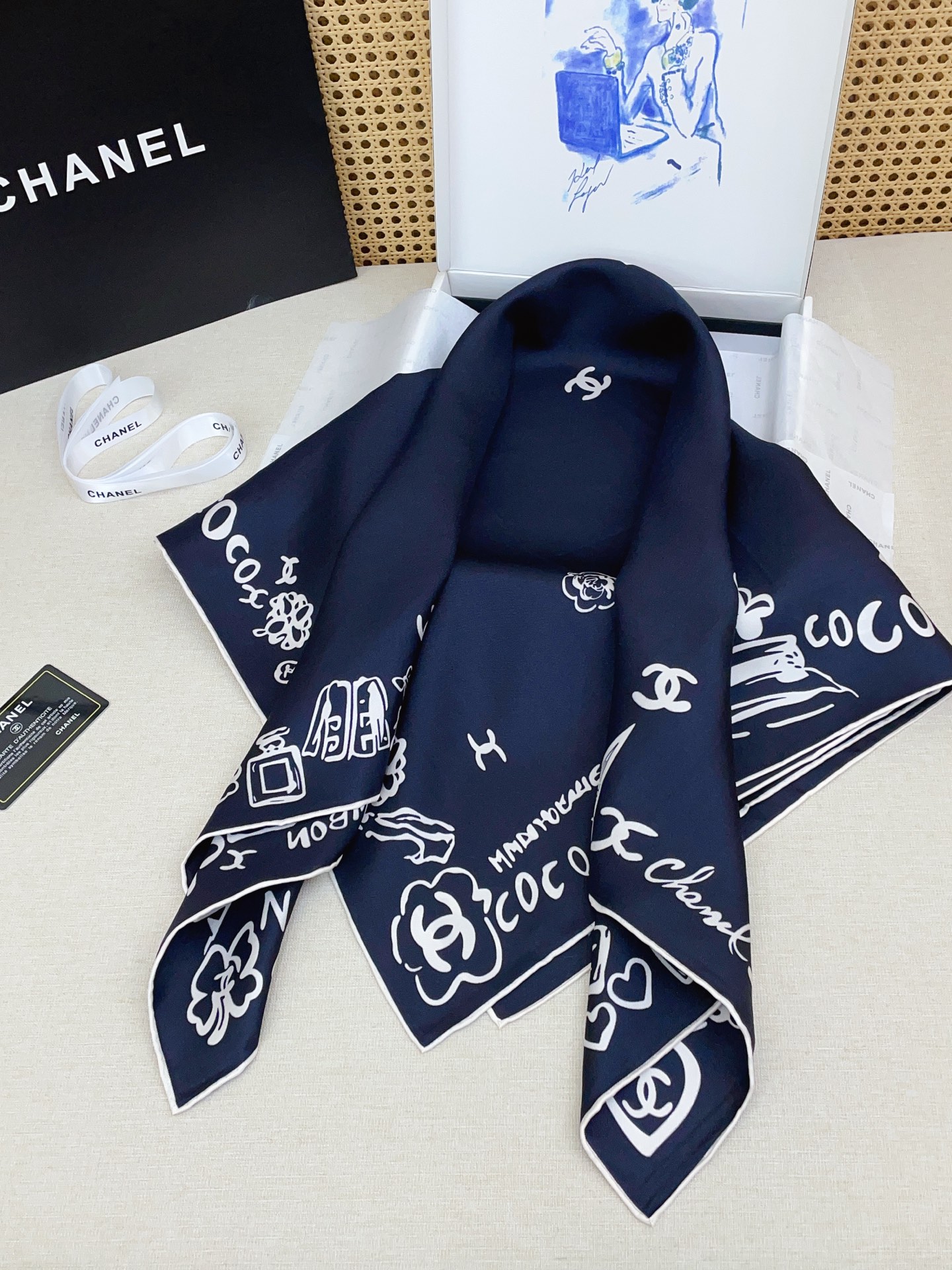 ✨✨【18姆米 双面同色】新款小香【产品组合】‼️美翻了[流泪]御用殿堂级极品‼️经典元素图案设计风格❗