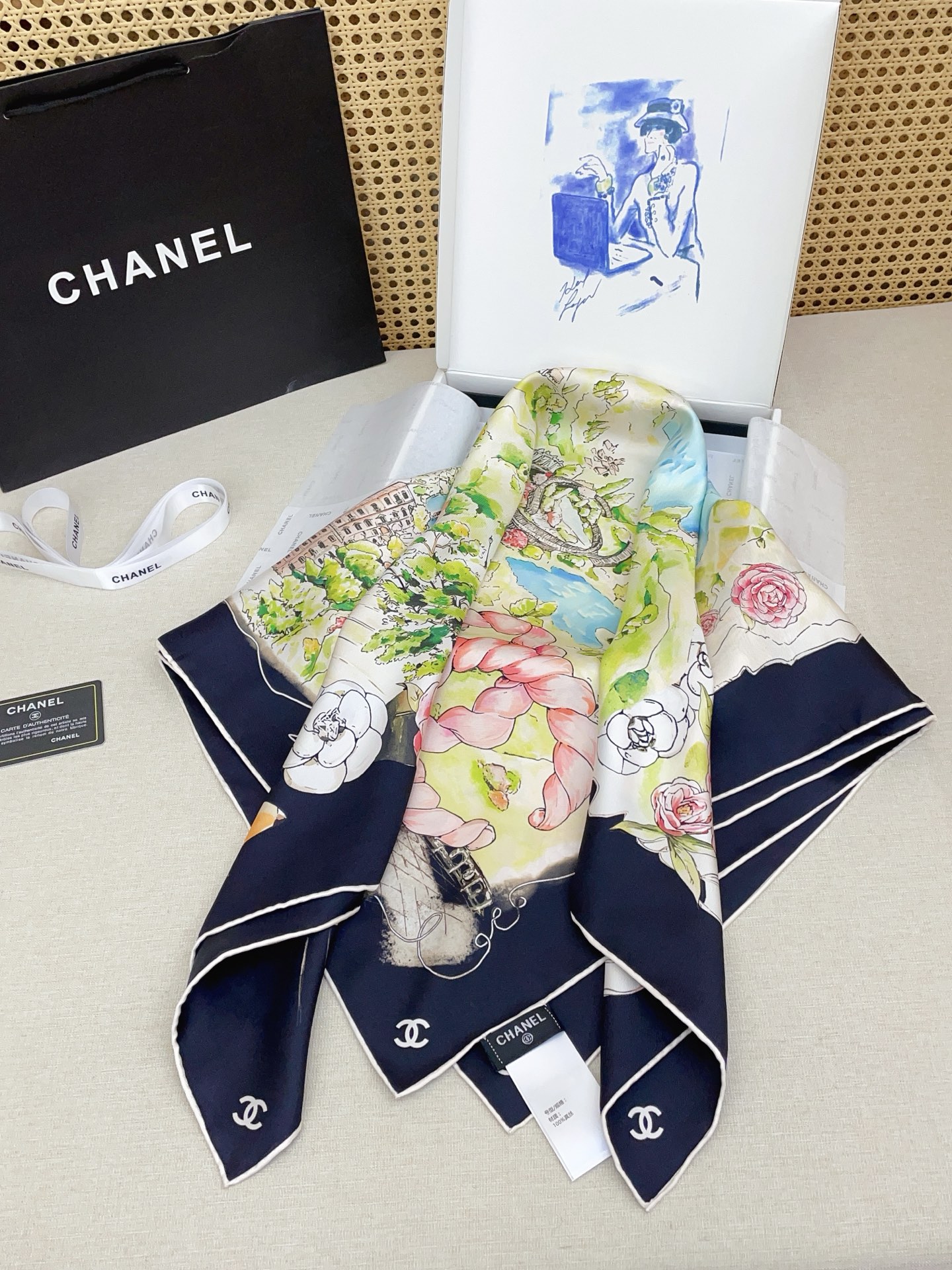 ✨✨【18姆米 双面同色】新款小香‼️美翻了[流泪]最新御用殿堂级极品‼️经典元素图案设计风格❗️美丽至