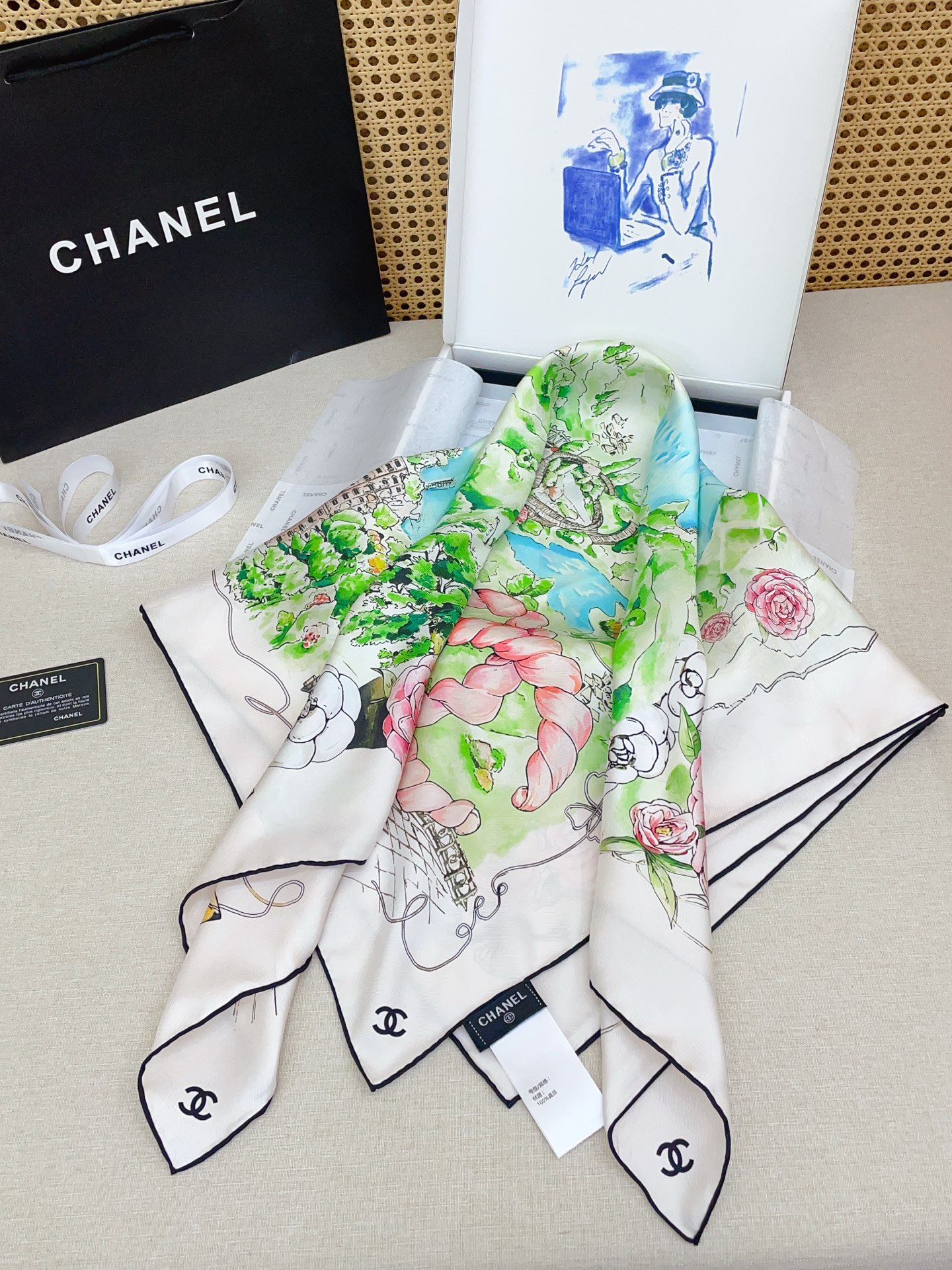 ✨✨【18姆米 双面同色】新款小香‼️美翻了[流泪]最新御用殿堂级极品‼️经典元素图案设计风格❗️美丽至