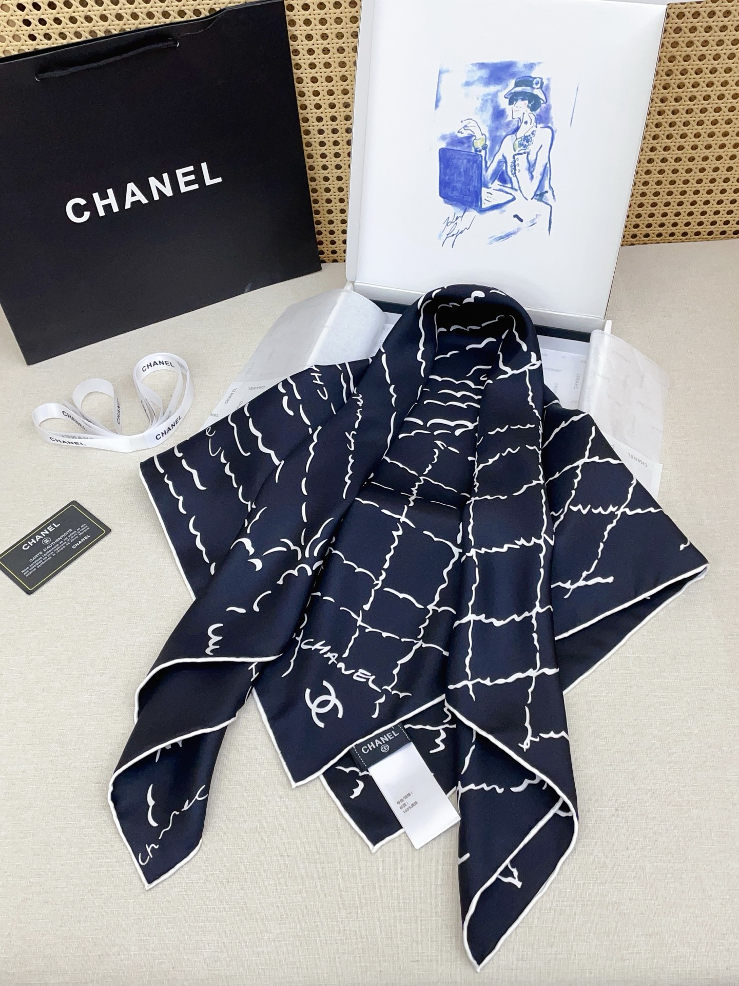 ✨✨【18姆米 双面同色】新款小香‼️美翻了[流泪]最新御用殿堂级极品‼️经典元素图案设计风格❗️美丽至