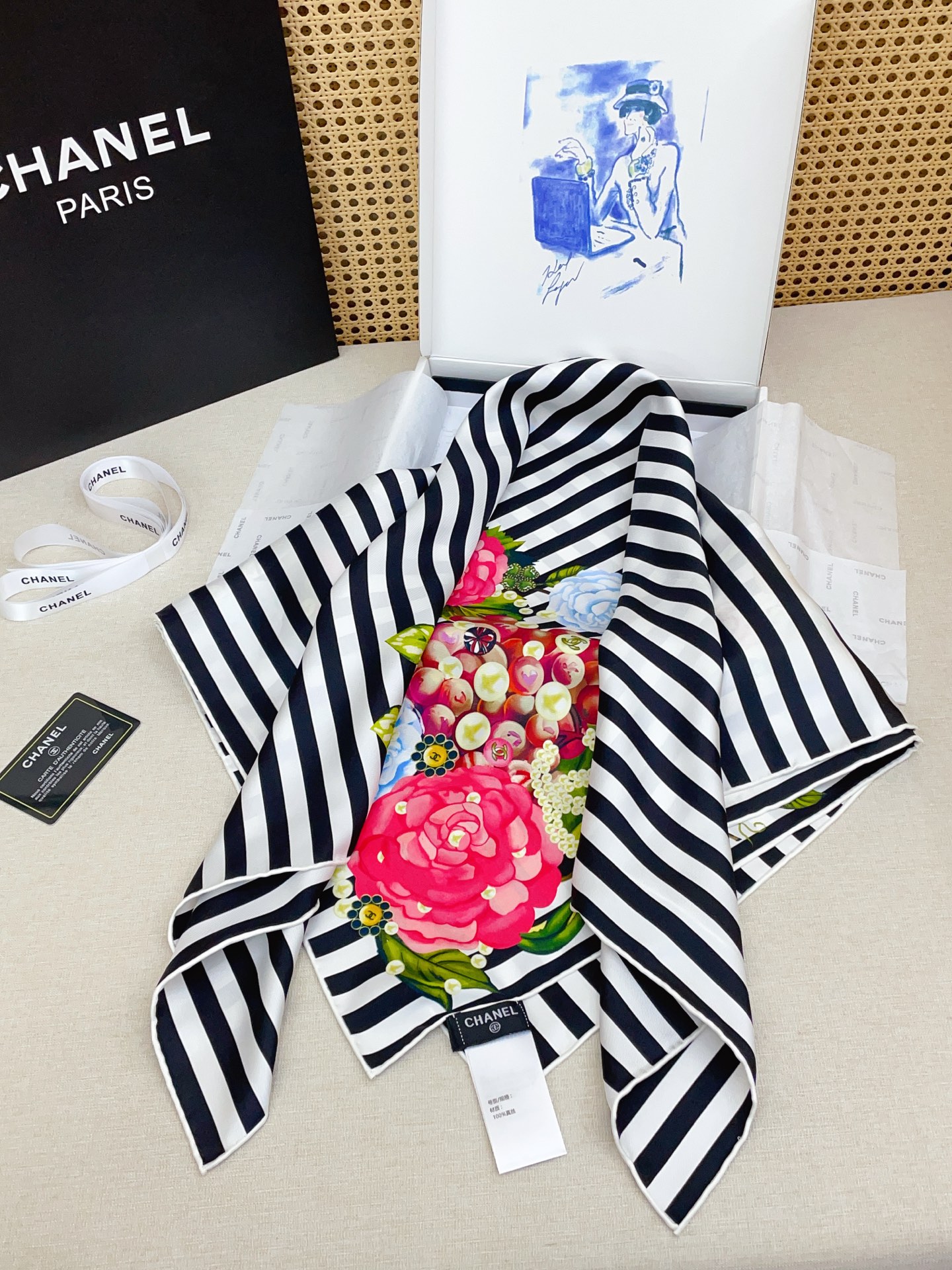 ✨✨【18姆米 双面同色】新款小香‼️美翻了[流泪]最新御用殿堂级极品‼️经典元素图案设计风格❗️美丽至