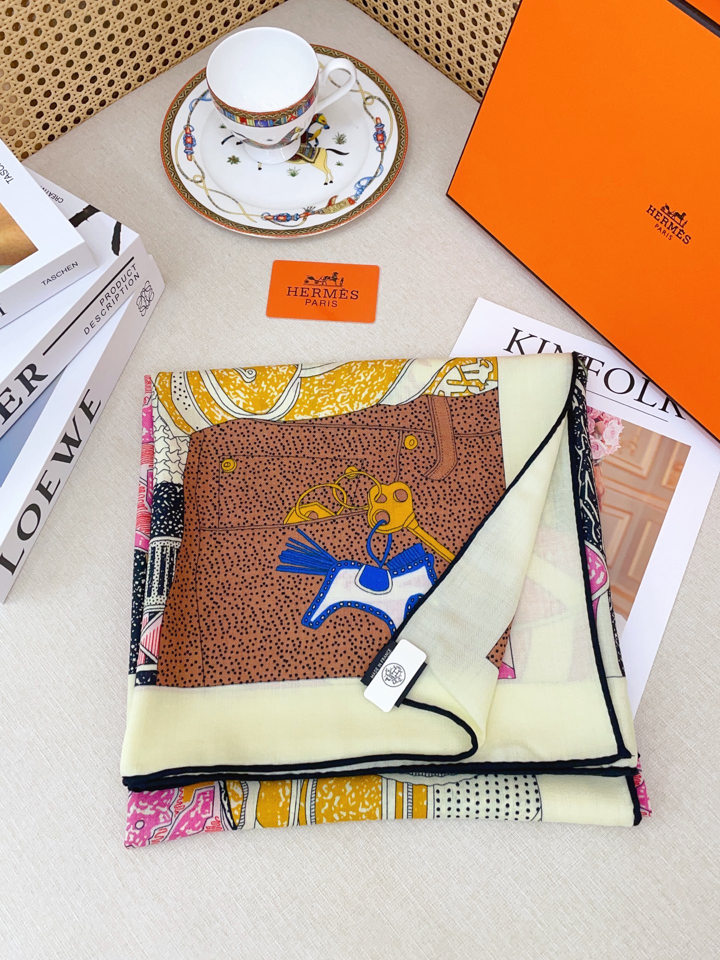 ✨✨【双面同色 丝毛款】H家羊绒新款 买了都说好看‼️推荐💕【爱马仕之约 140】羊绒方巾‼️H家ZG爆