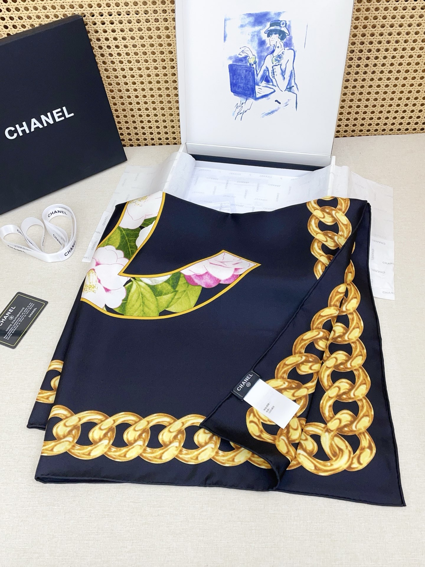 ✨✨【18姆米 双面同色】新款小香‼️美翻了[流泪]最新御用殿堂级极品‼️经典元素图案设计风格❗️美丽至