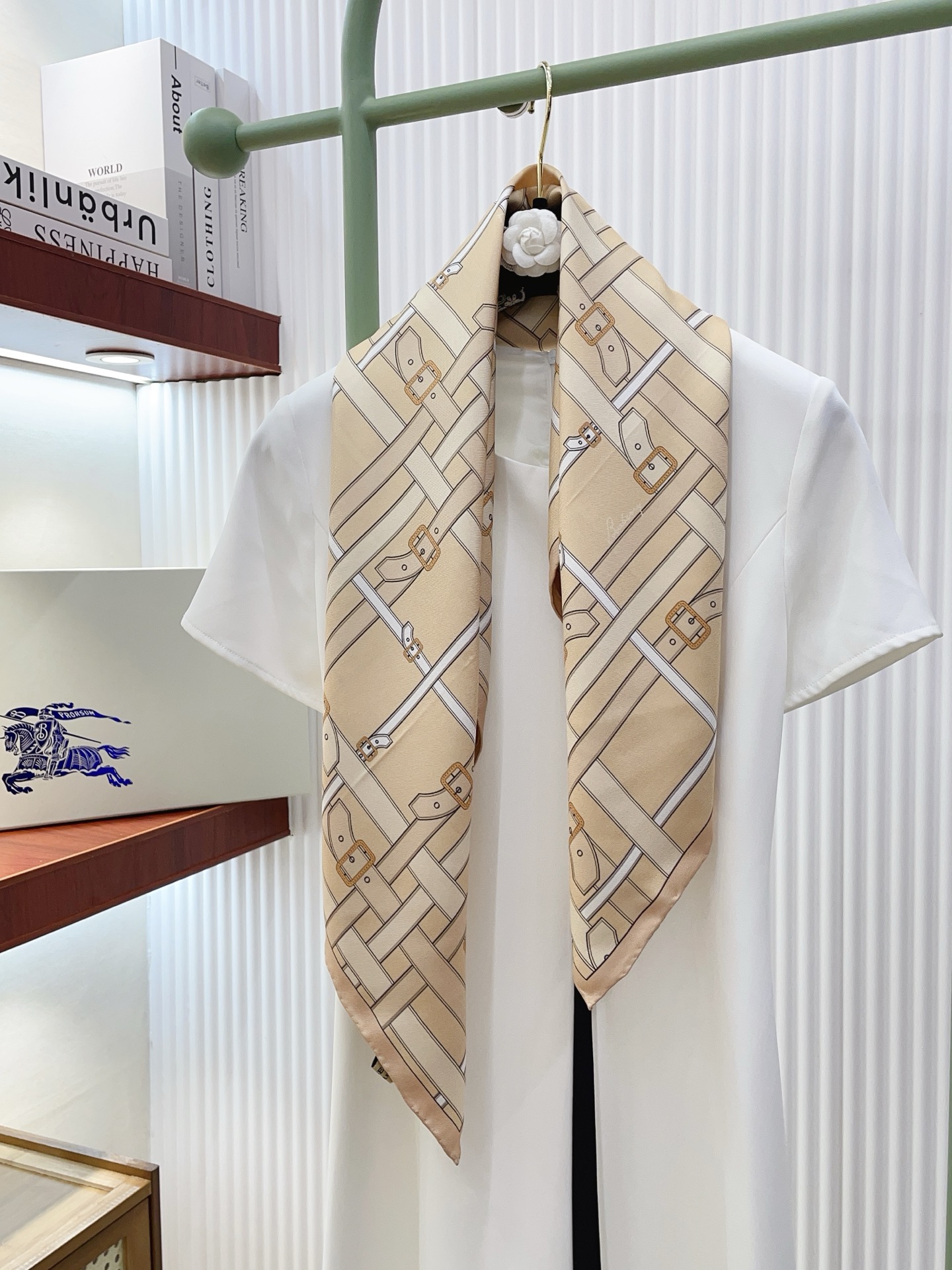 ✨✨【18姆米 双面同色】B家丝巾🧣高级感爆棚❗️高级时髦风‼️配色非常考究，图案匠心，上身简直美得太惊