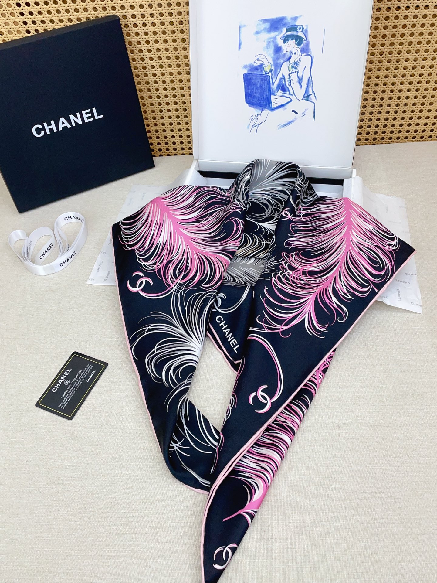 ✨✨【18姆米 双面同色】新款小香‼️美翻了[流泪]最新御用殿堂级极品‼️经典元素图案设计风格❗️美丽至