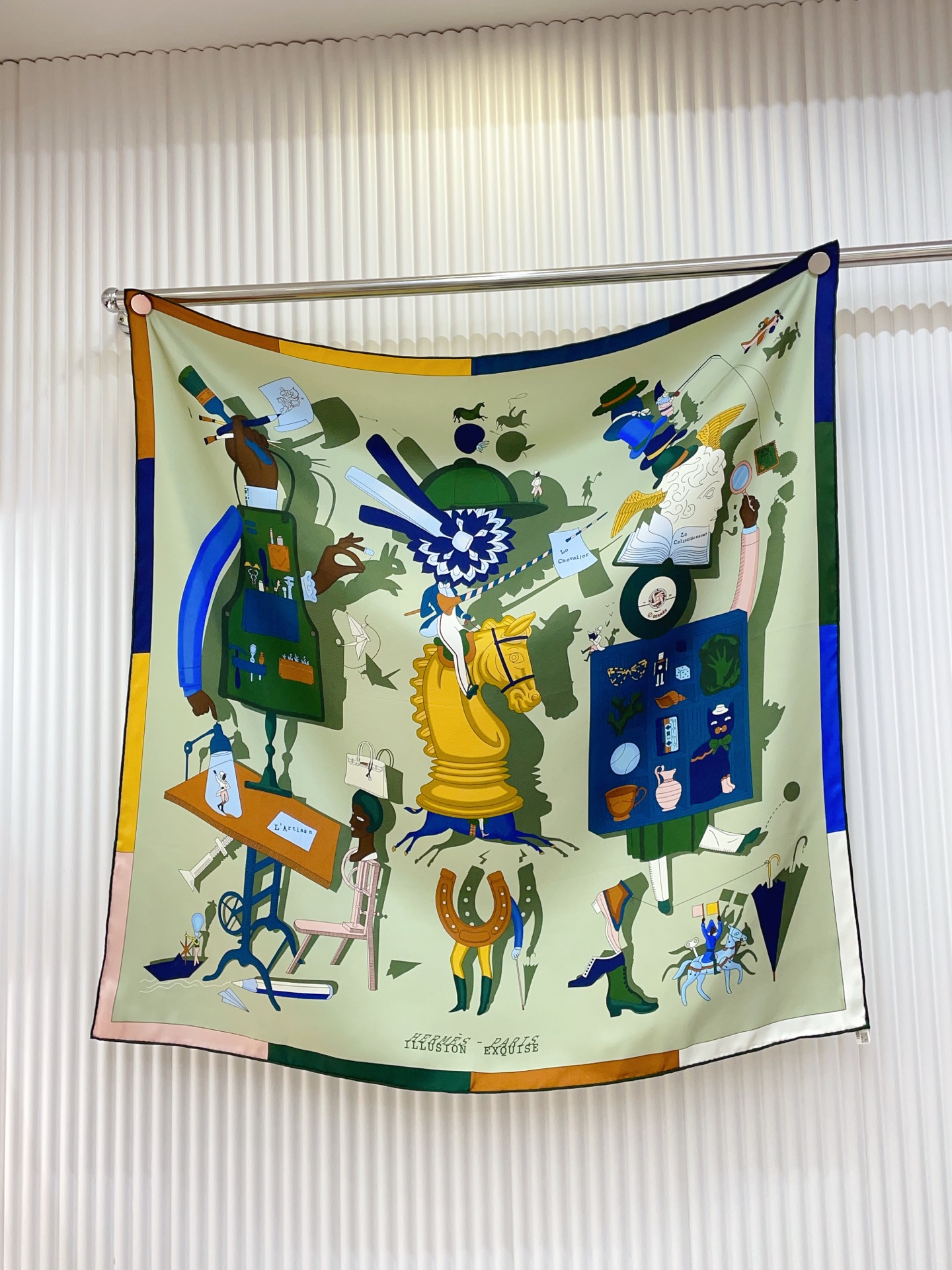 ✨✨【18姆米 双面同色】H**S真丝新款🆕👏👏买了都说好看‼️推荐💕【精巧错觉 90】真丝方巾，顶级工