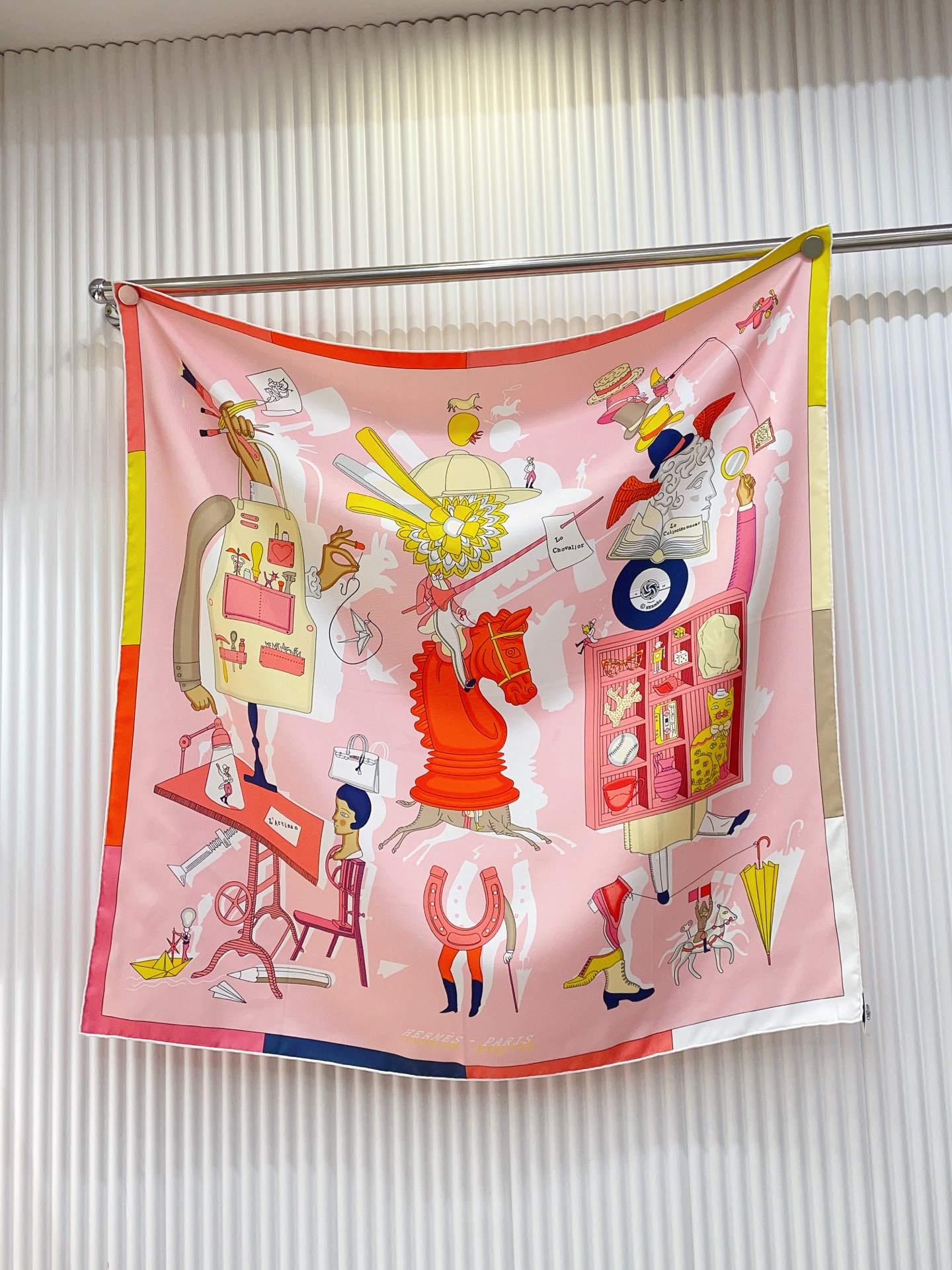 ✨✨【18姆米 双面同色】H**S真丝新款🆕👏👏买了都说好看‼️推荐💕【精巧错觉 90】真丝方巾，顶级工