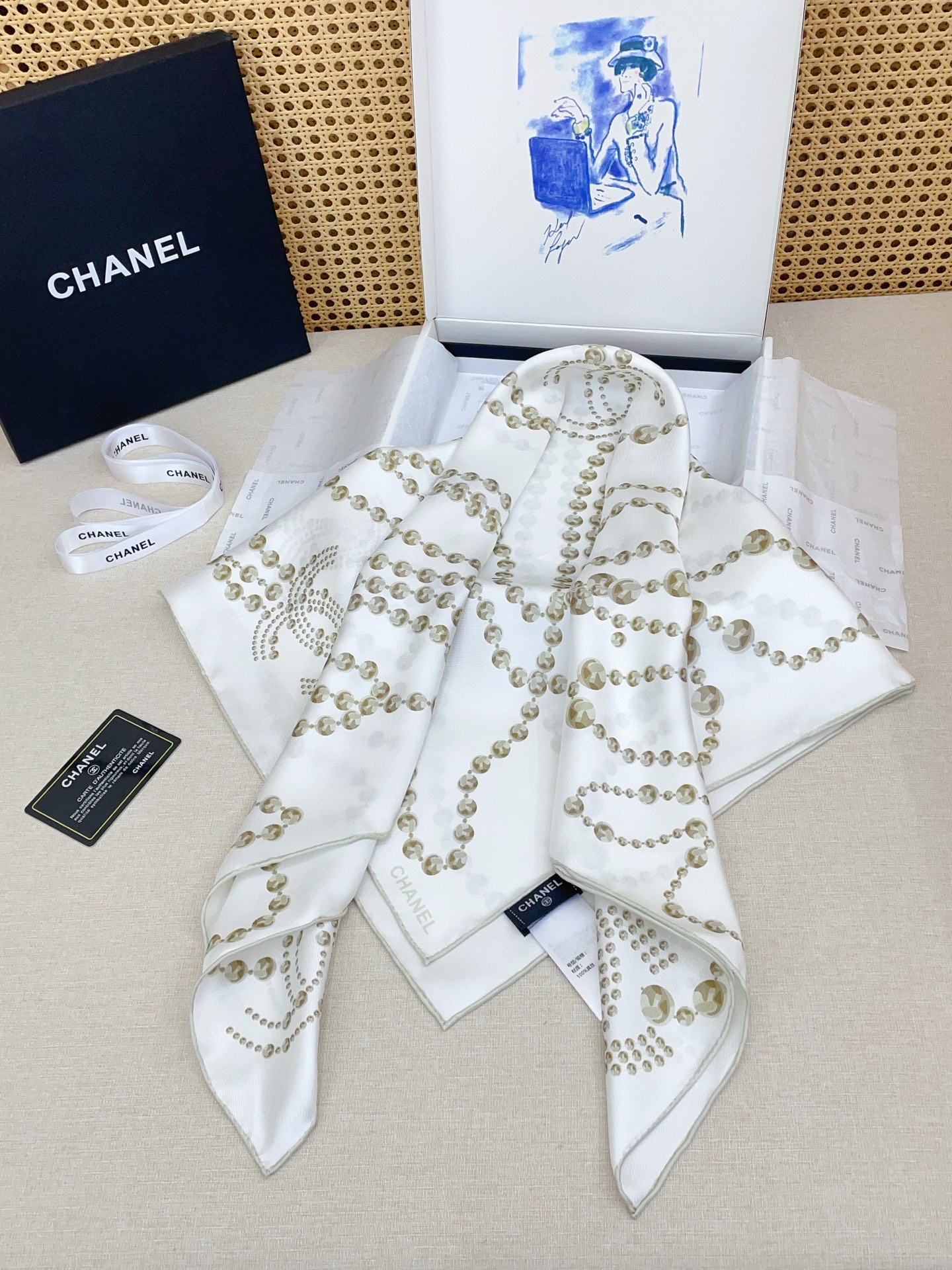 ✨✨【18姆米 双面同色】新款小香‼️美翻了[流泪]最新御用殿堂级极品‼️经典元素图案设计风格❗️美丽至