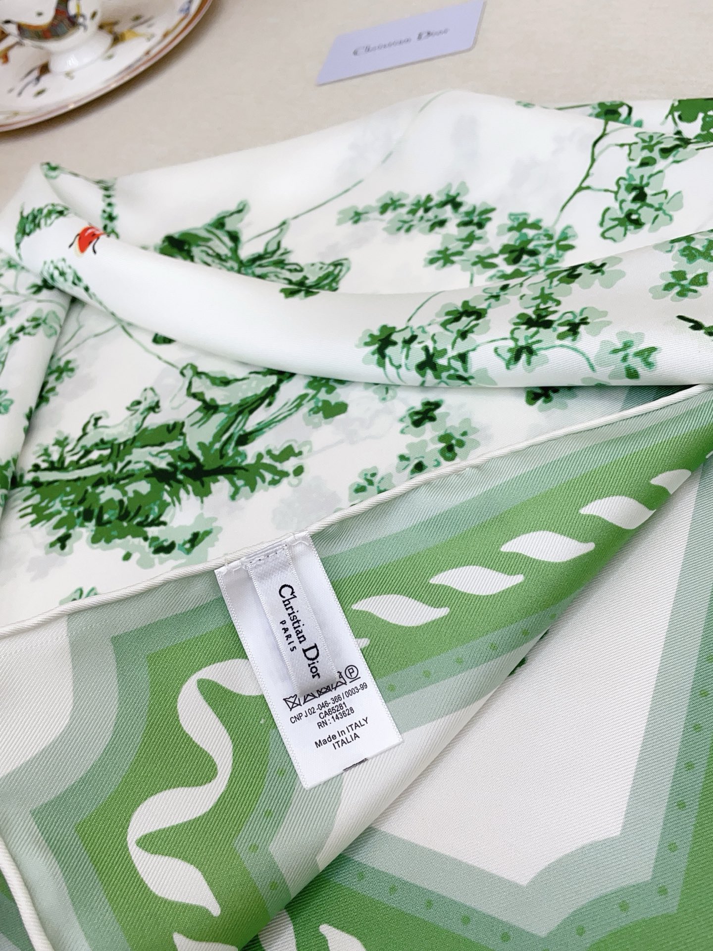 ✨✨【18姆米 双面同色】高级感爆棚❗️CD【绿色四叶草 90】高级时髦风‼️配色非常考究，图案匠心，上