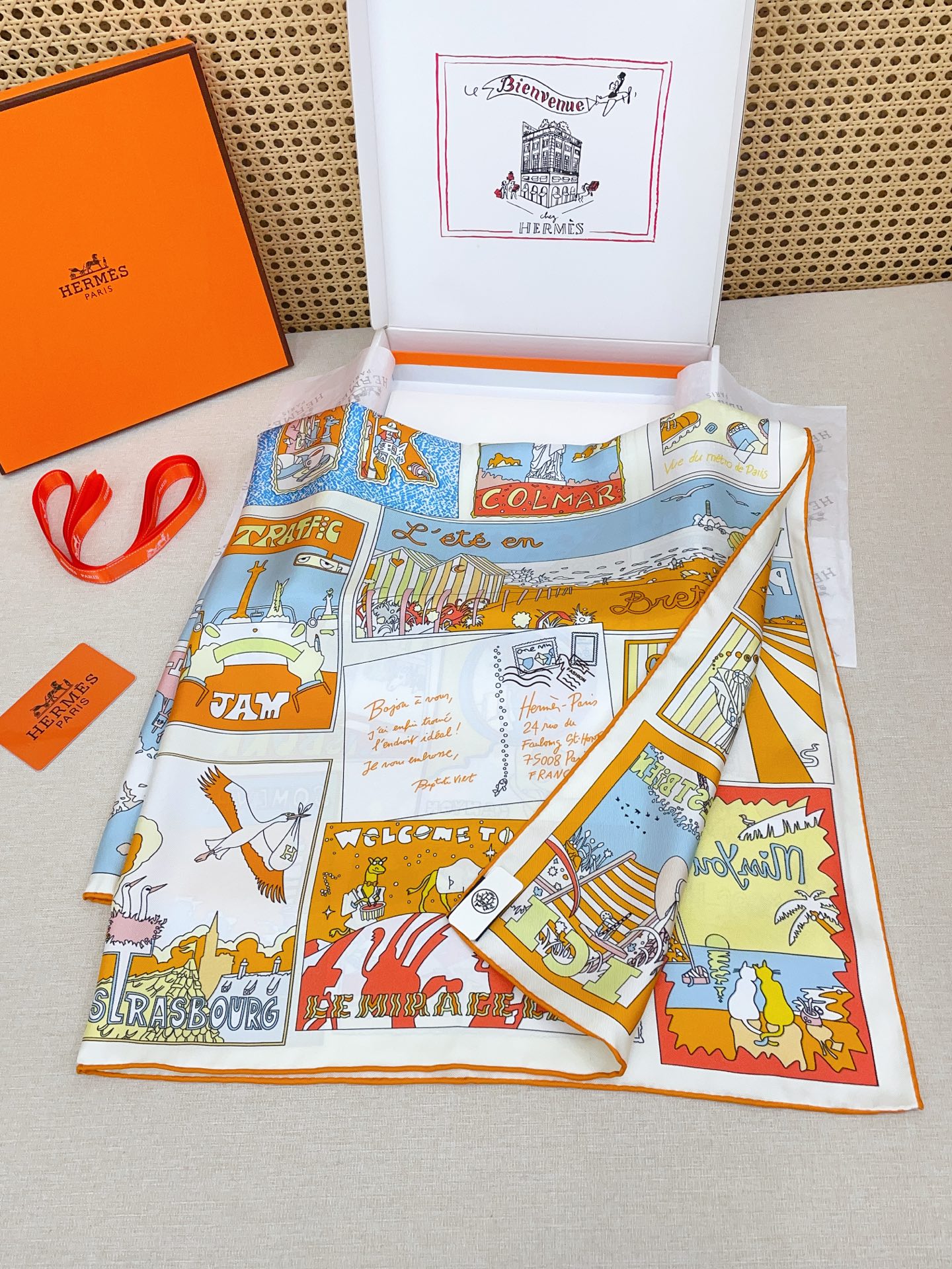 ✨✨【18姆米 双面同色】H**S真丝新款🆕👏👏买了都说好看‼️推荐💕【乐享天地 90】真丝方巾，顶级工