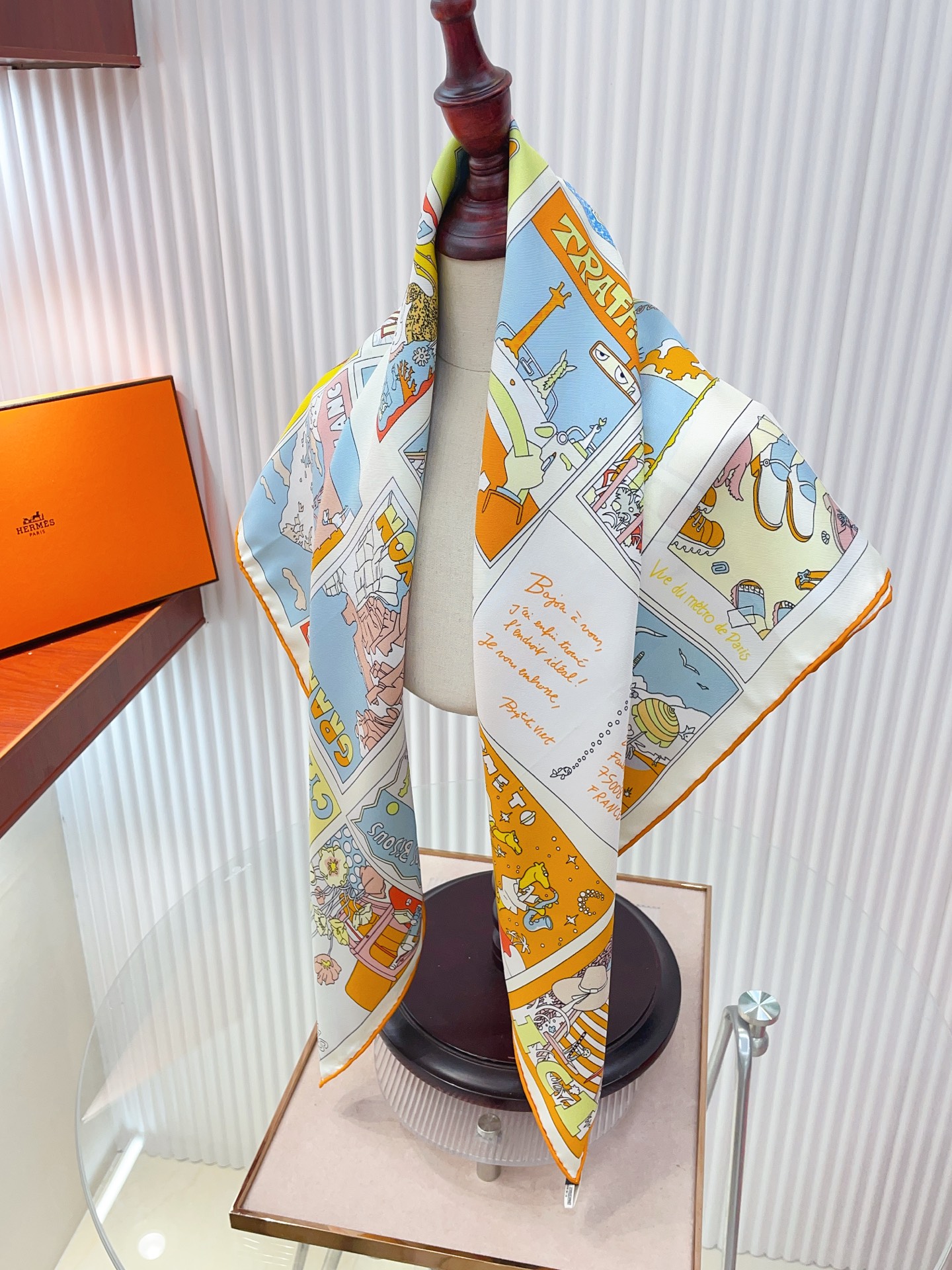 ✨✨【18姆米 双面同色】H**S真丝新款🆕👏👏买了都说好看‼️推荐💕【乐享天地 90】真丝方巾，顶级工