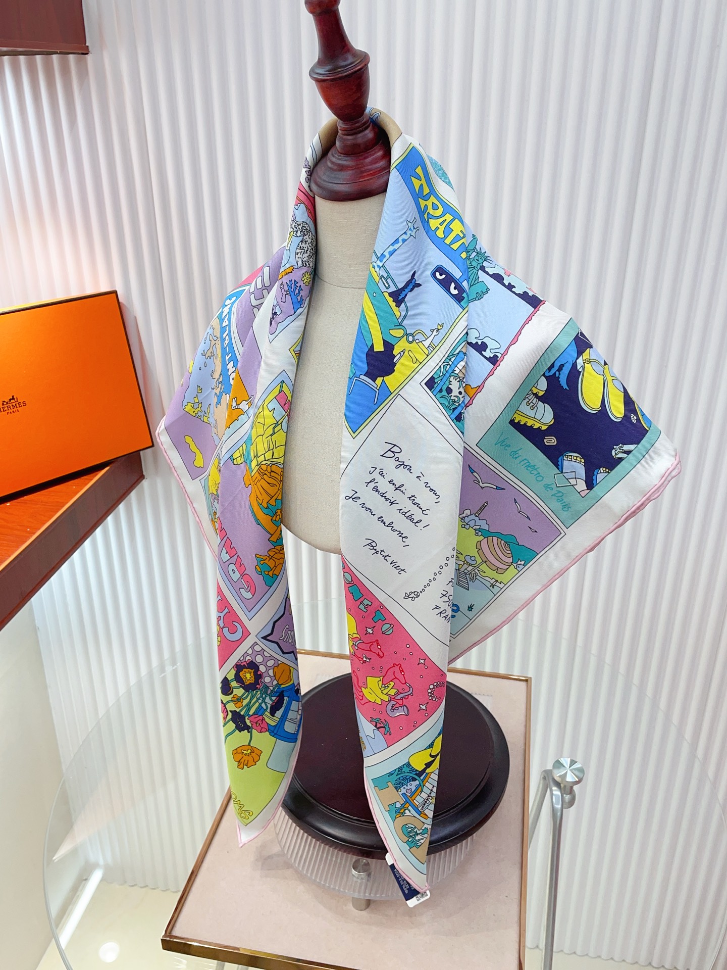 ✨✨【18姆米 双面同色】H**S真丝新款🆕👏👏买了都说好看‼️推荐💕【乐享天地 90】真丝方巾，顶级工