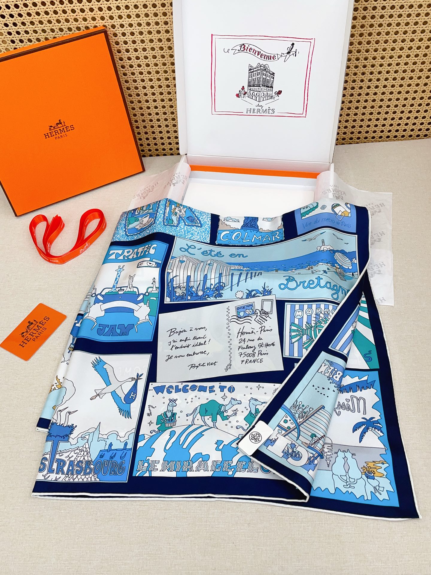 ✨✨【18姆米 双面同色】H**S真丝新款🆕👏👏买了都说好看‼️推荐💕【乐享天地 90】真丝方巾，顶级工