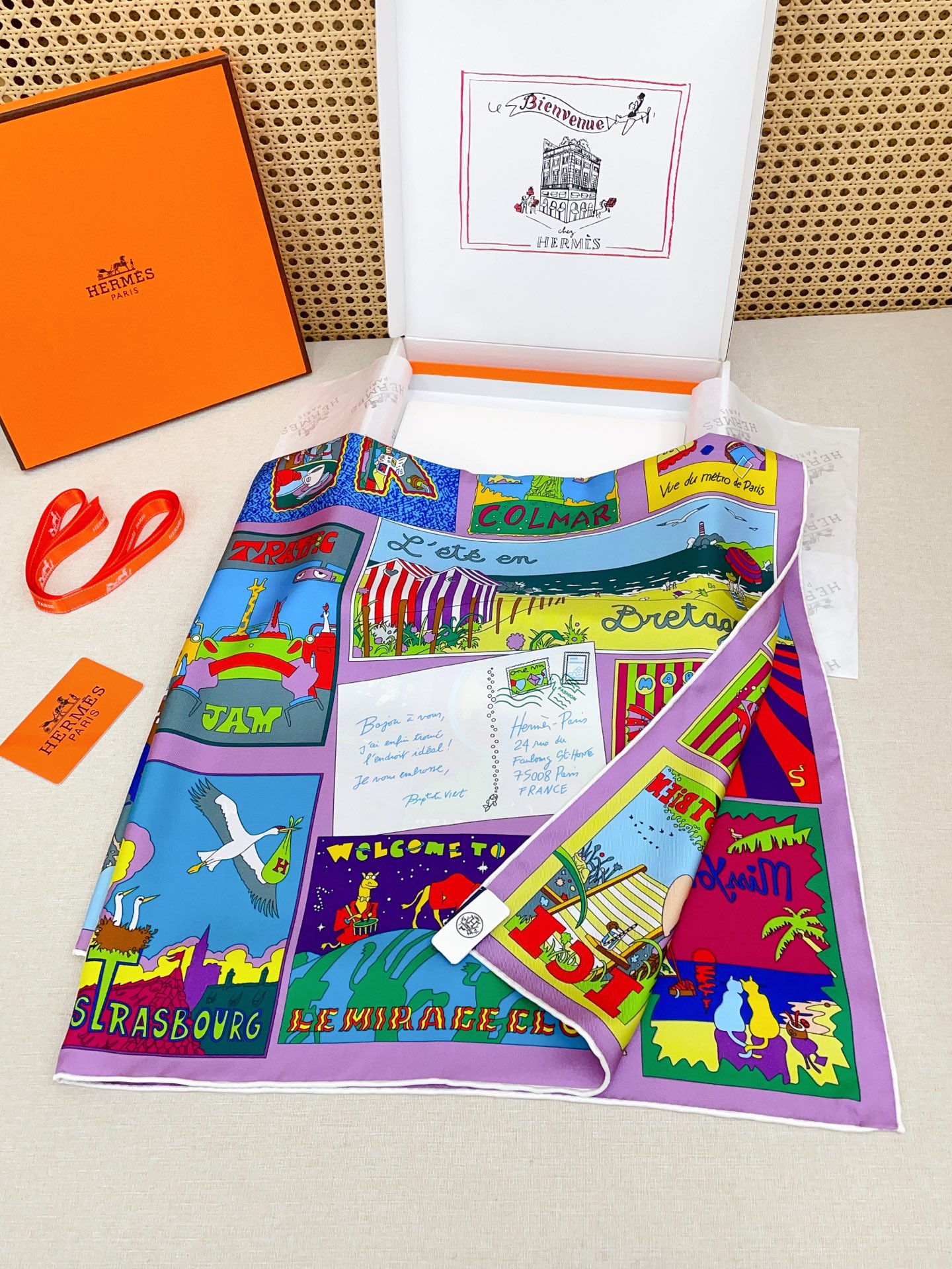 ✨✨【18姆米 双面同色】H**S真丝新款🆕👏👏买了都说好看‼️推荐💕【乐享天地 90】真丝方巾，顶级工