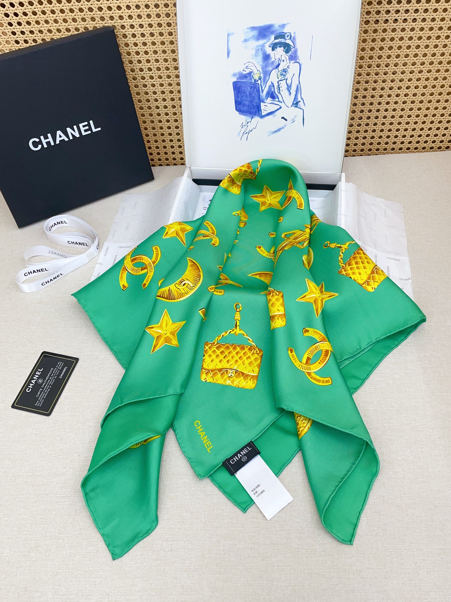 ✨✨【18姆米 双面同色】新款小香‼️美翻了[流泪]最新御用殿堂级极品‼️经典元素图案设计风格❗️美丽至
