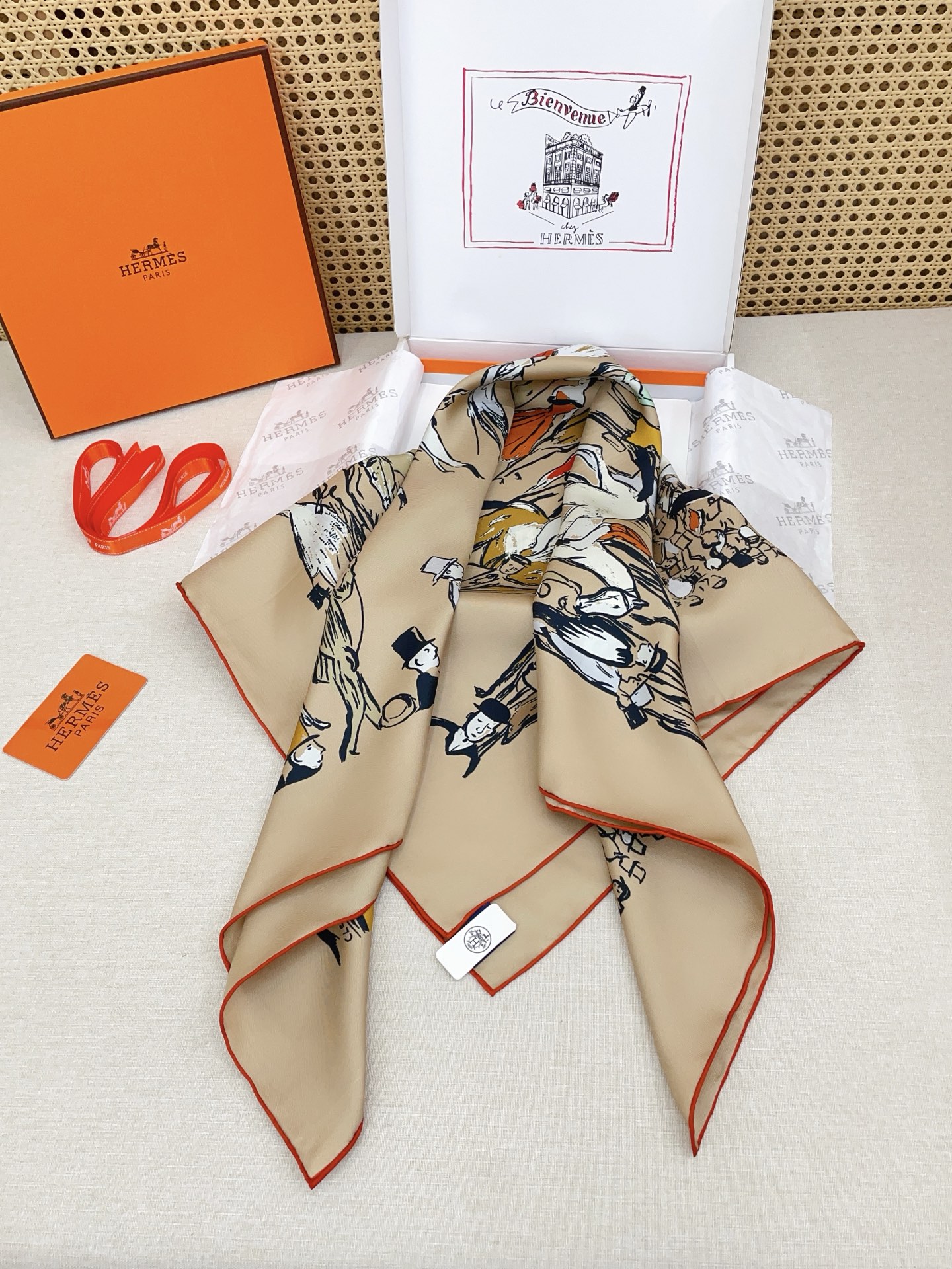 🆕 ✨✨【18姆米 双面同色】H**S真丝新款🆕👏👏买了都说好看‼️推荐💕【遛马场 90】真丝方巾,顶级工艺超值‼️ 🆕 ✨✨【18姆米 双面同色】H**S真丝新款🆕👏👏买了都说好看‼️推荐💕【遛马场 90】真丝方巾,顶级工艺超值‼️