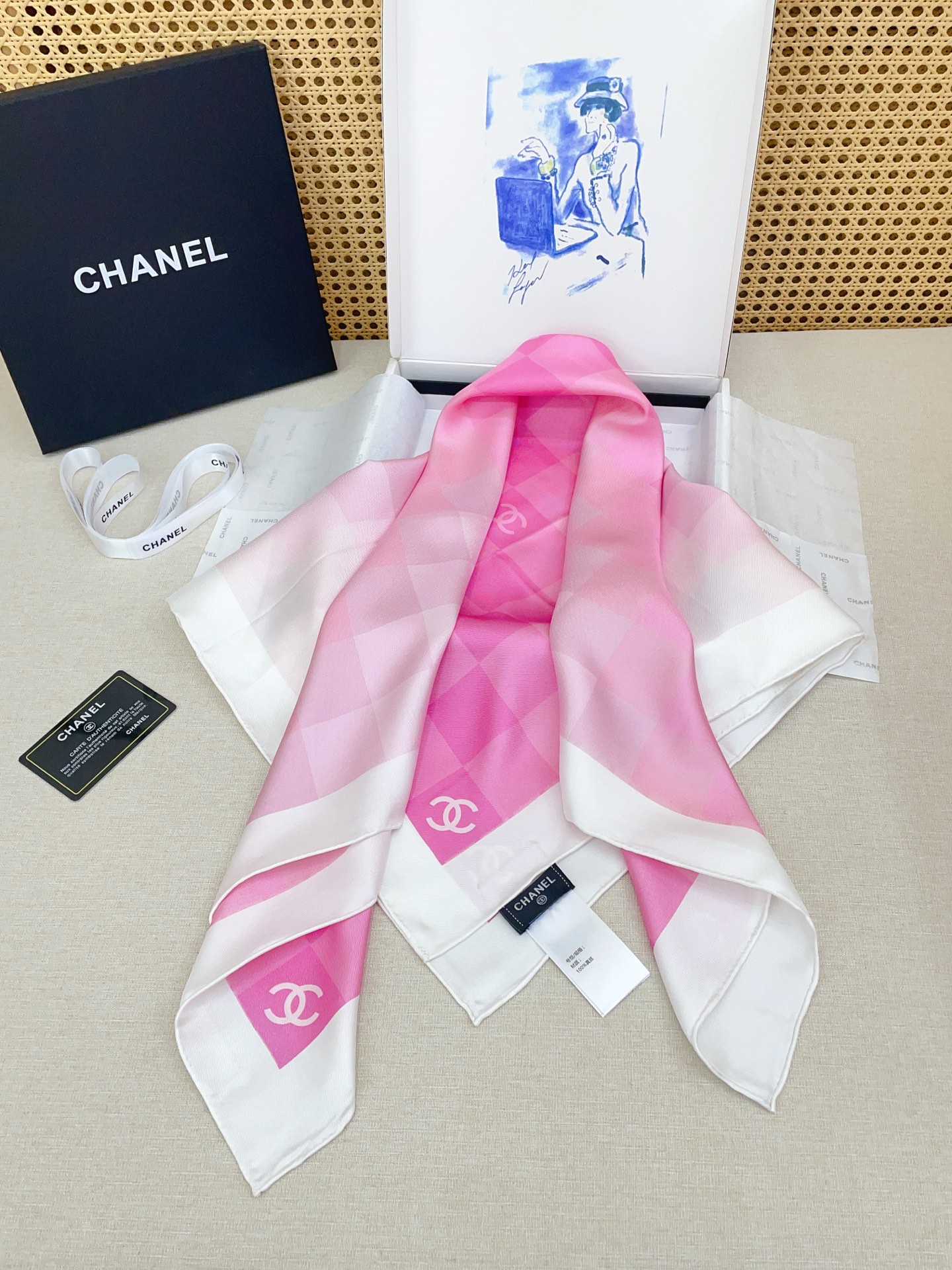 ✨✨【18姆米 双面同色】新款小香‼️美翻了[流泪]最新御用殿堂级极品‼️经典元素图案设计风格❗️美丽至
